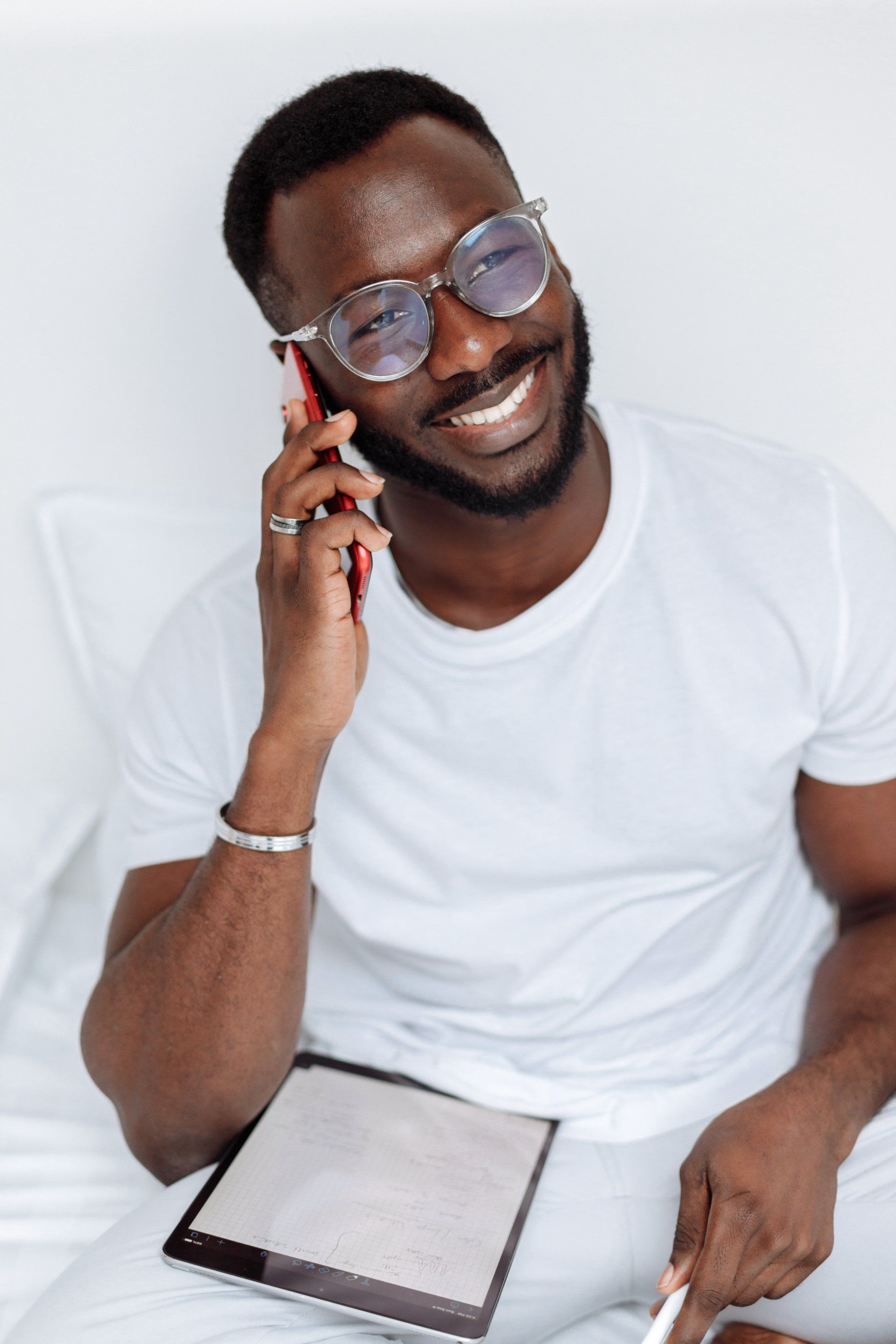 Man Wearing Eyeglasses
