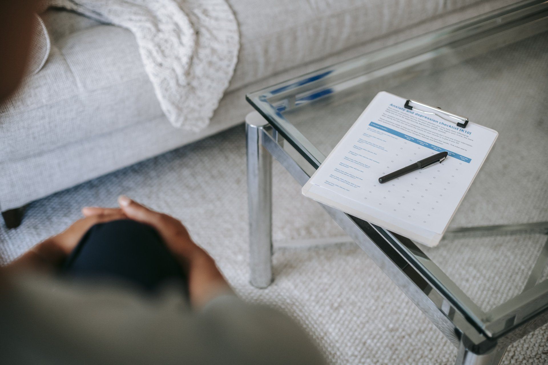 medical chart or form on a table