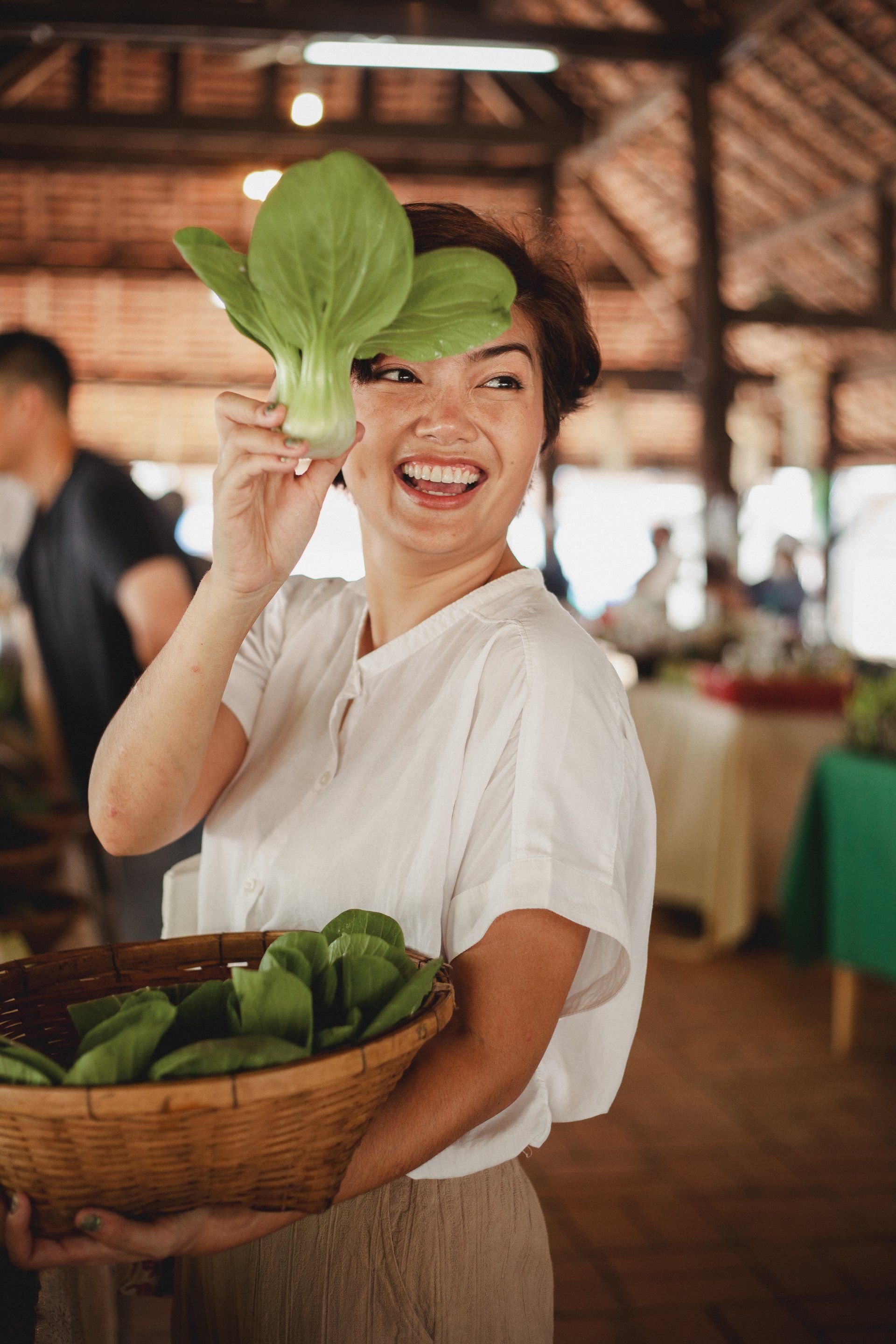Woman at a vending station in Honolulu - a food vendor.