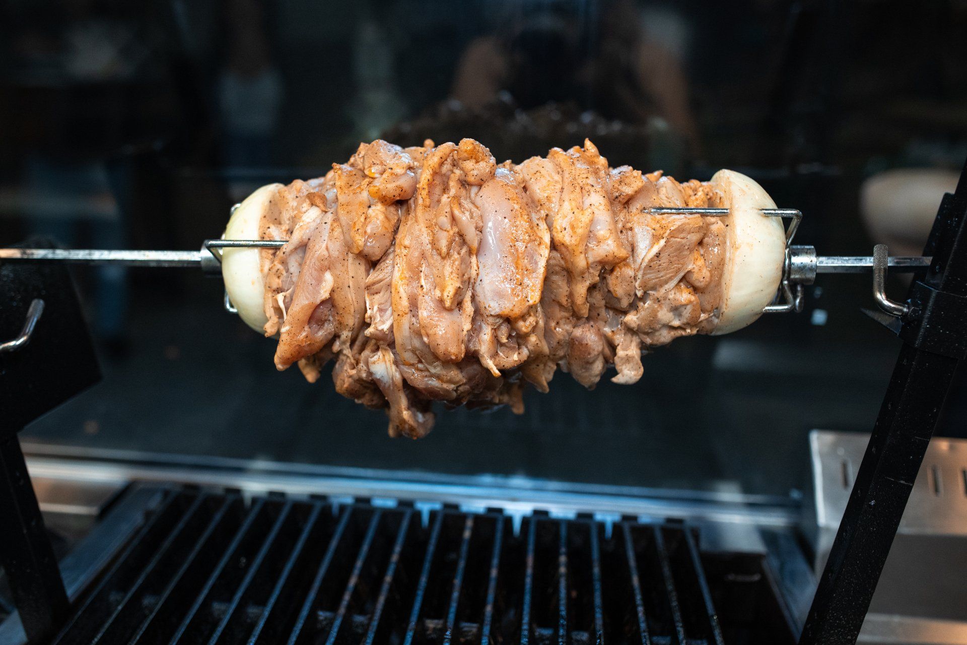 Griekse Gyros van de Rotisserie Griekse Gyros van de Rotisserie