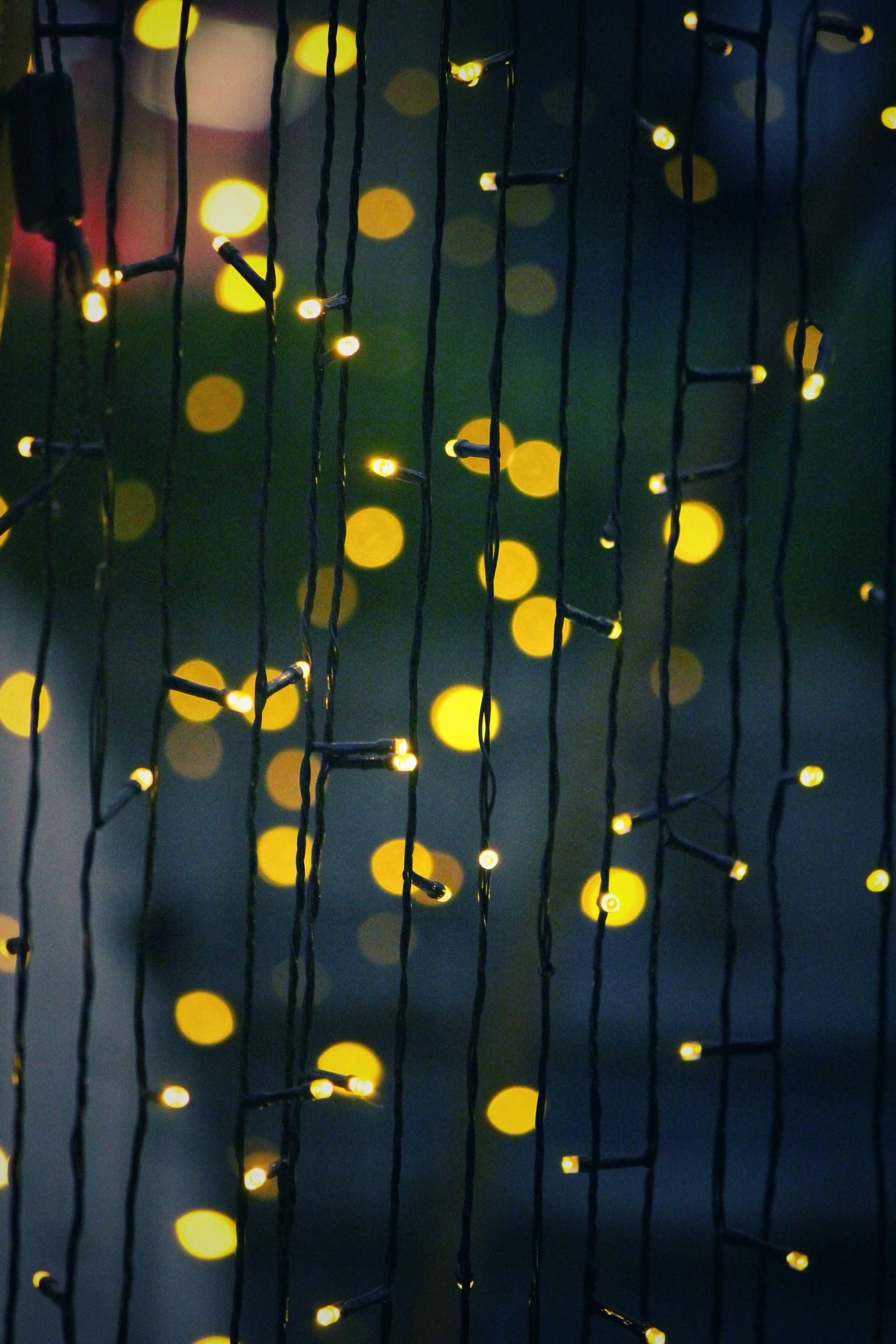 Twinkling lights in the dark
