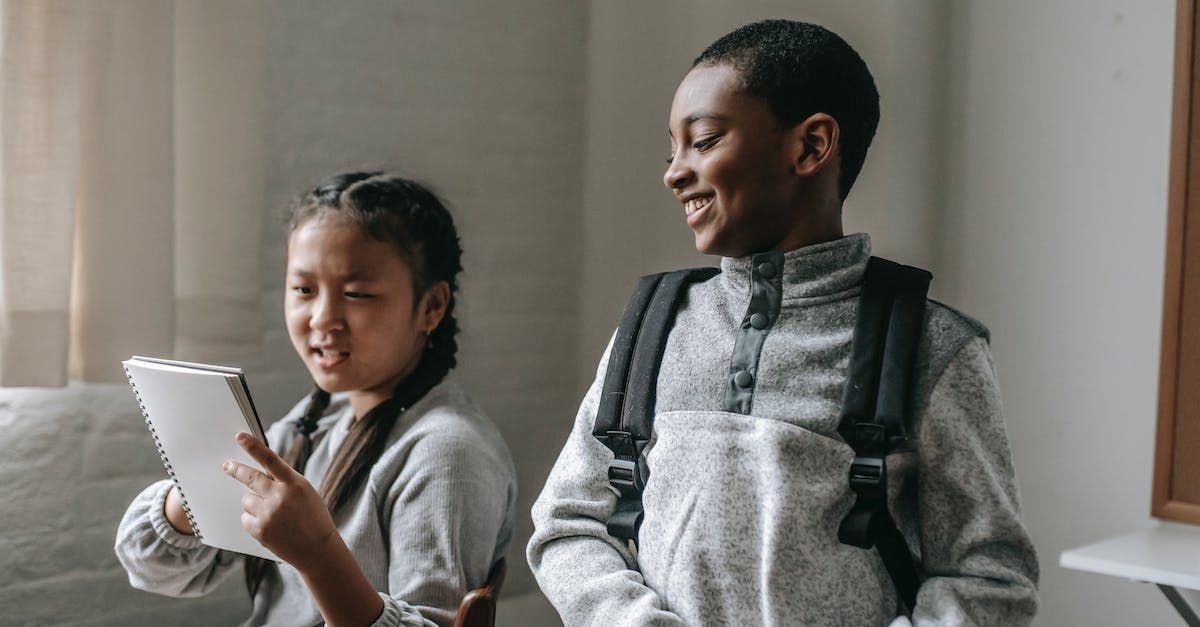 Kids discussing their grades