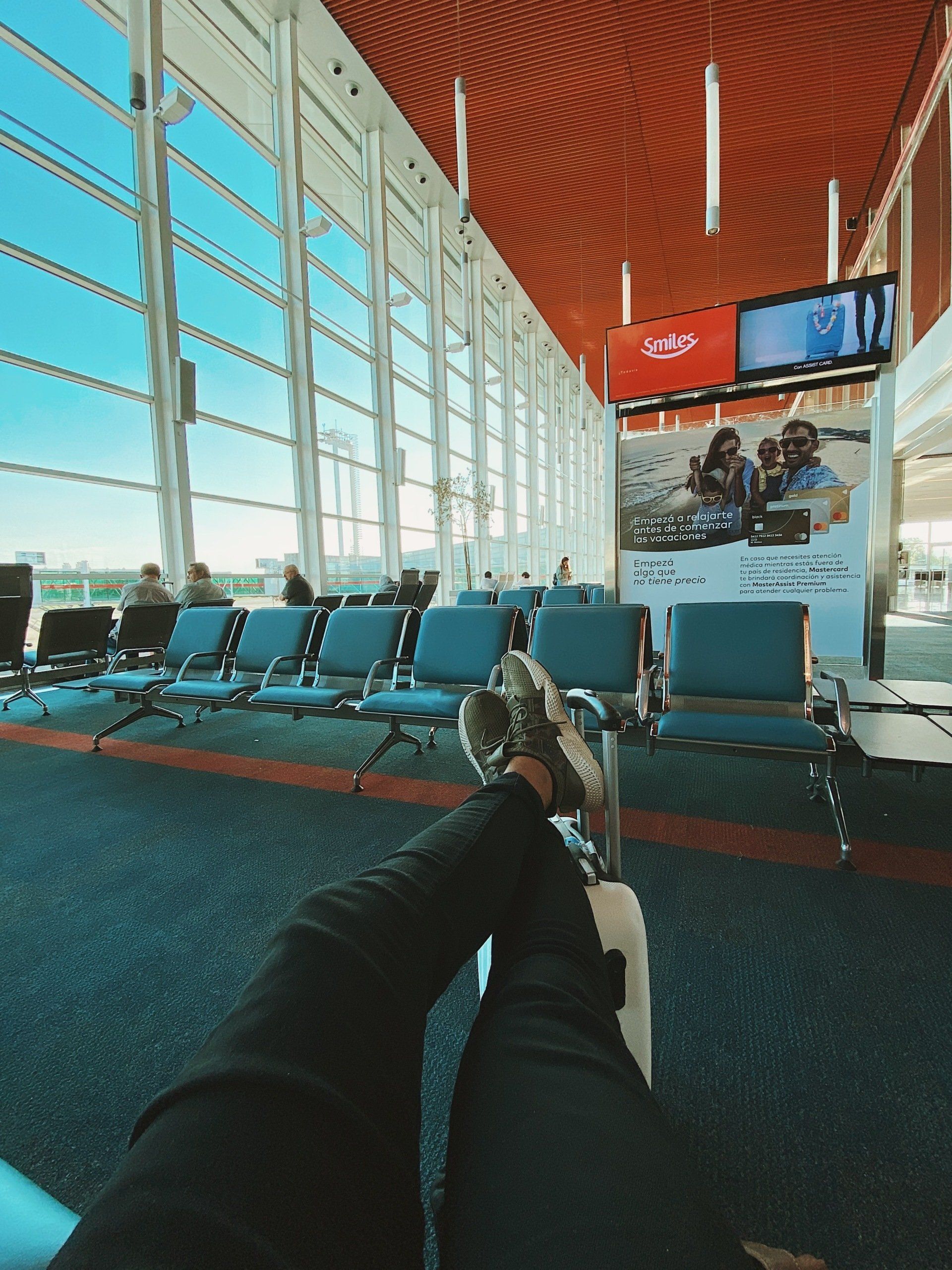 sitting in airport
