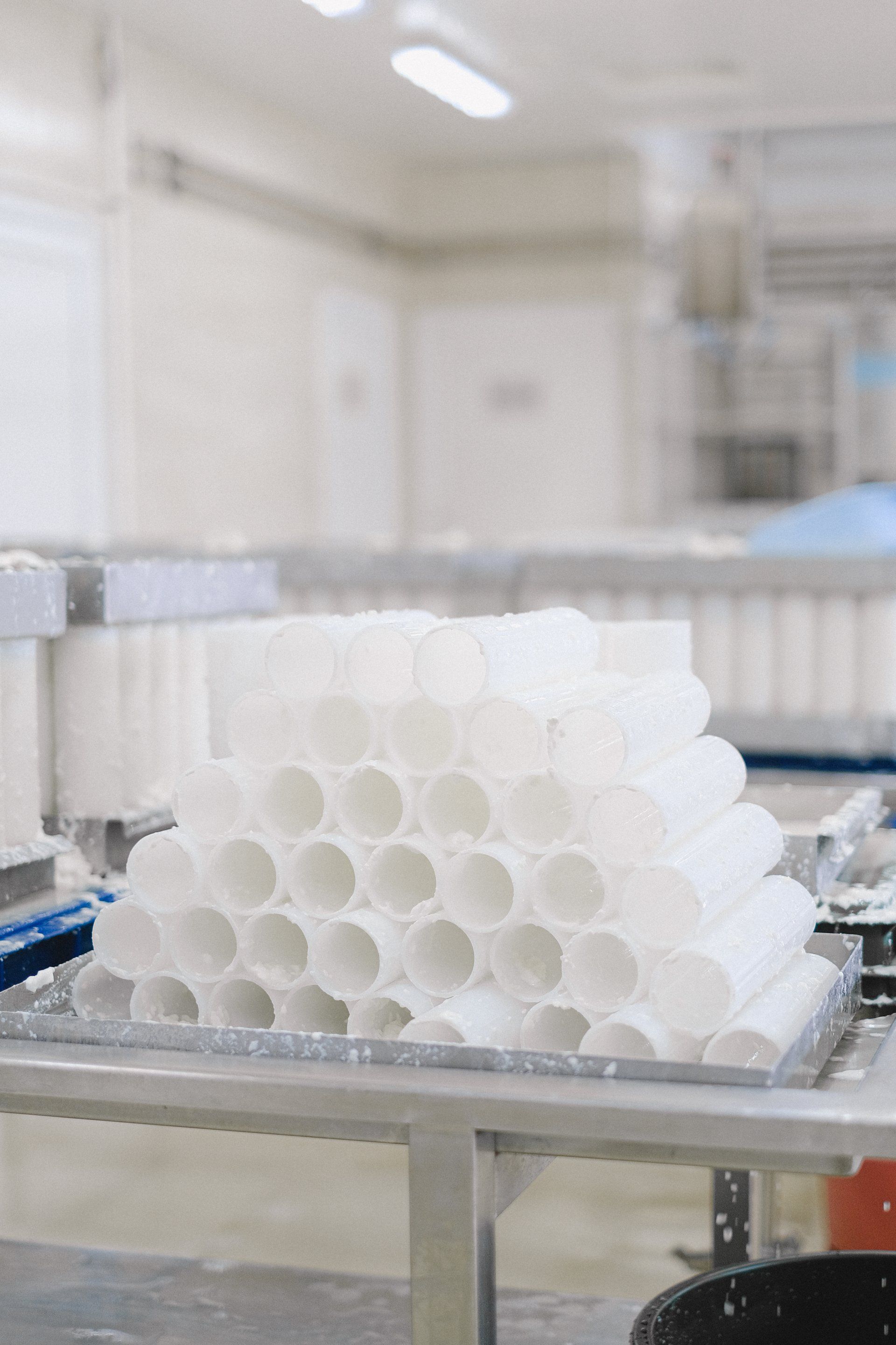 Plastic Tubes in a Manufacturing Plant