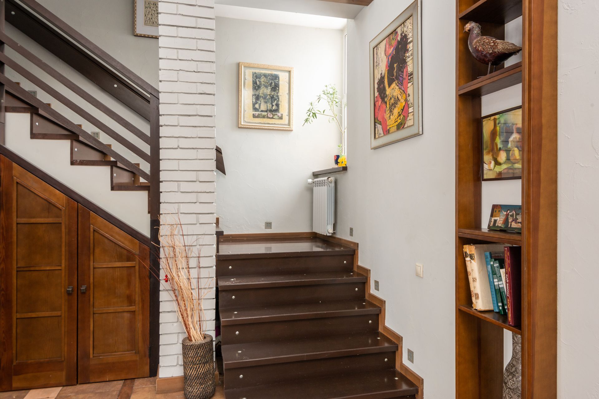 Custom home with art on wall, State College, PA