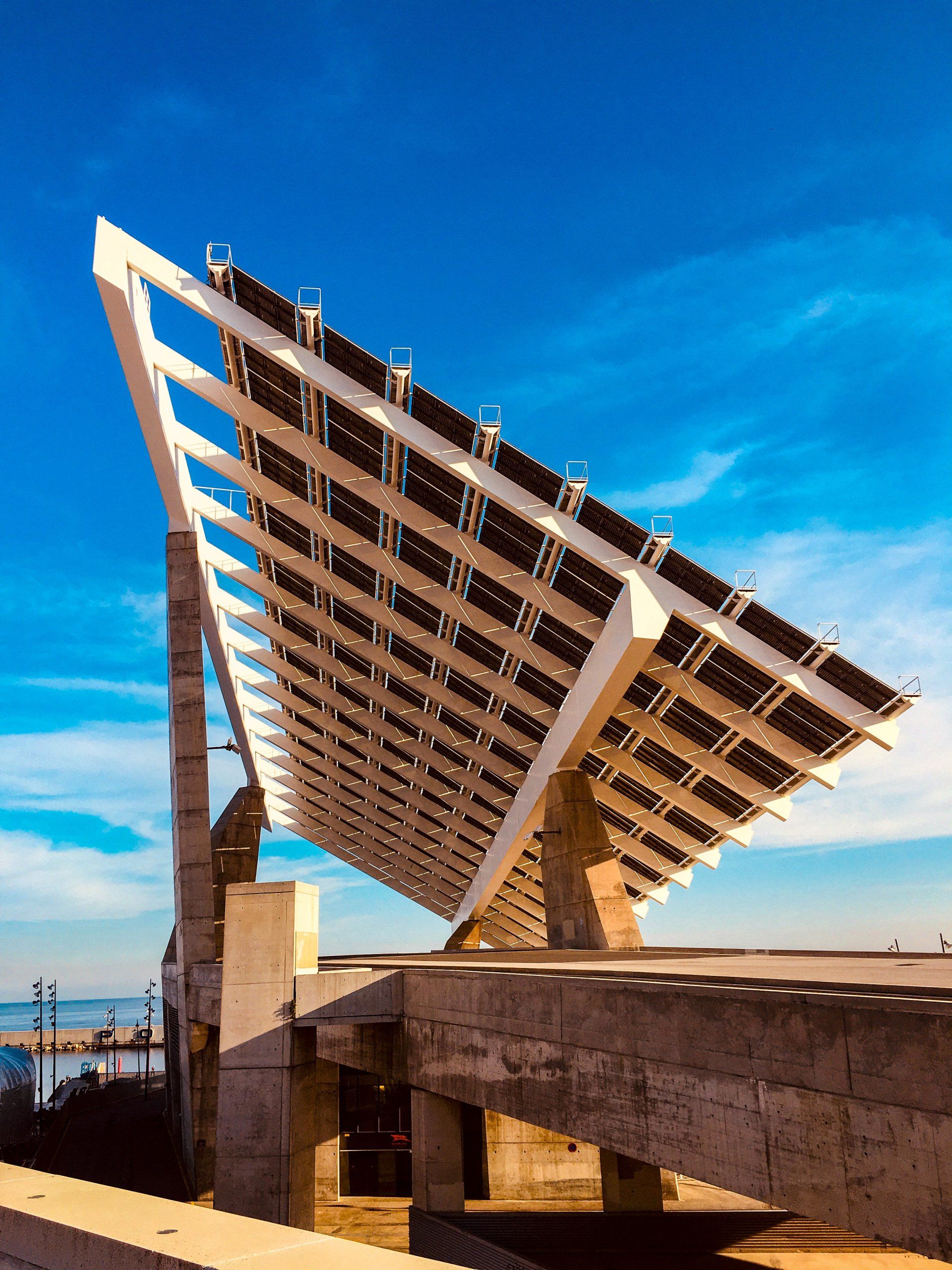 A building with a lot of solar panels on it