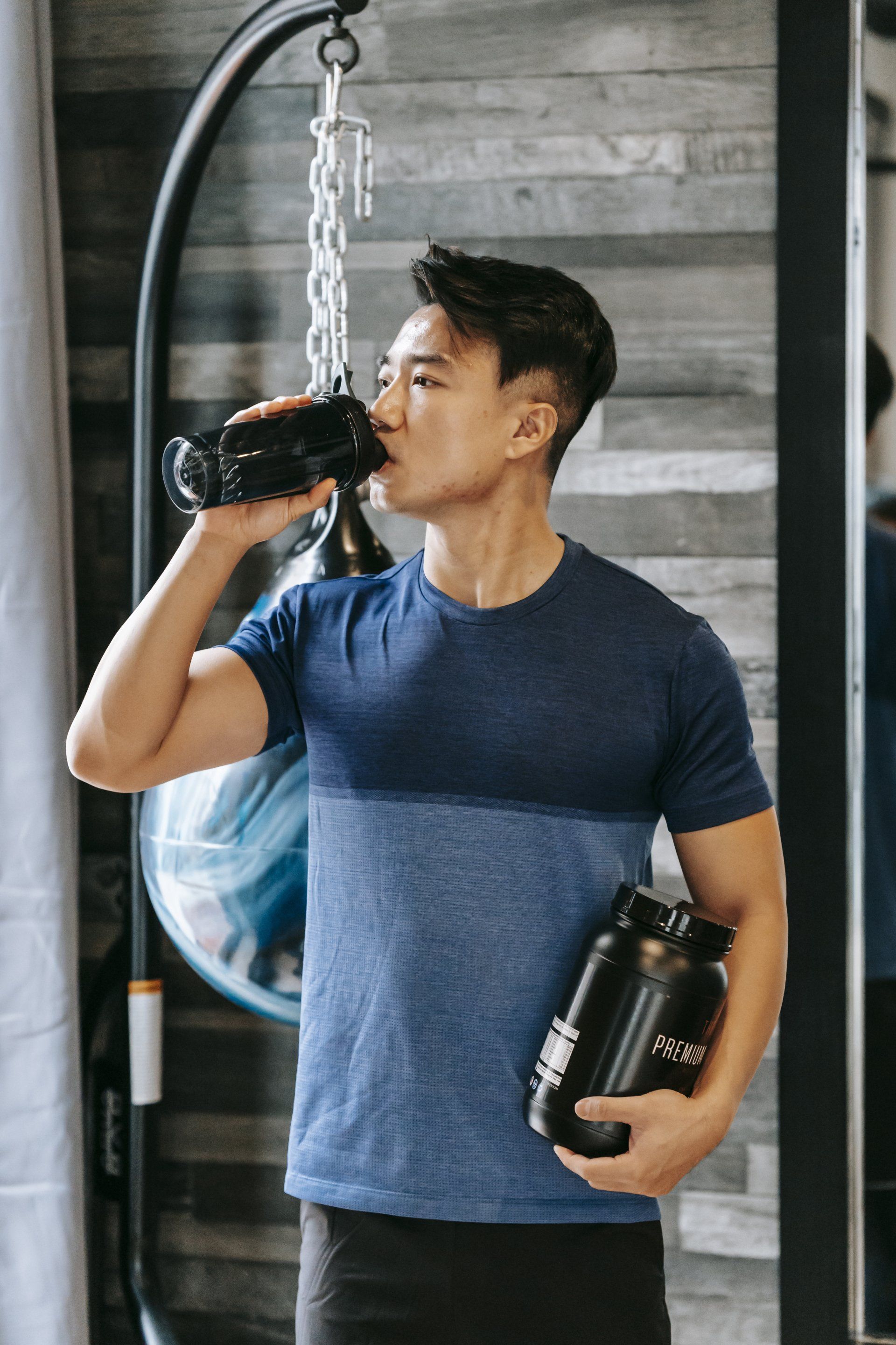 man after exercise