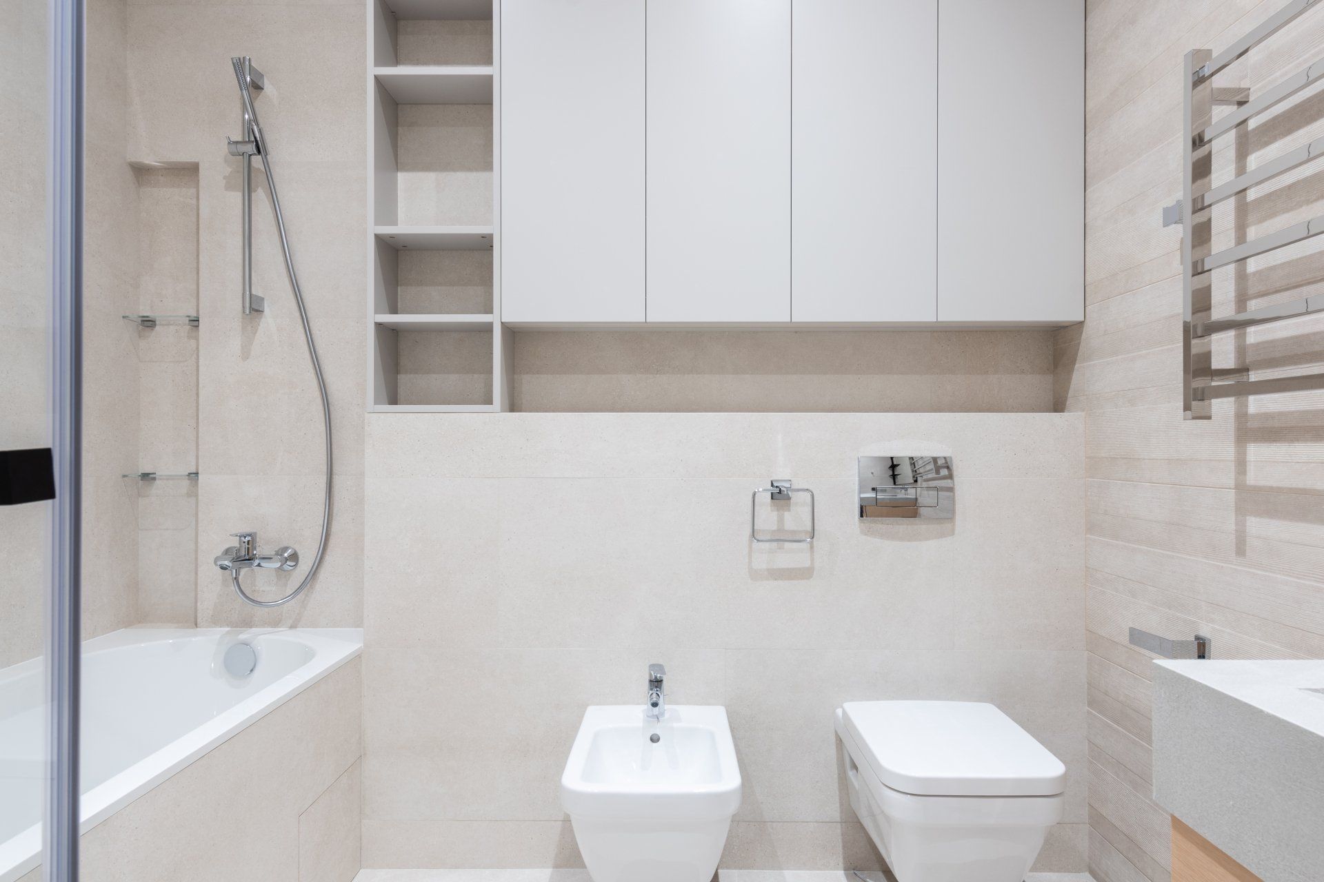 Antes e depois casa de banho moderna