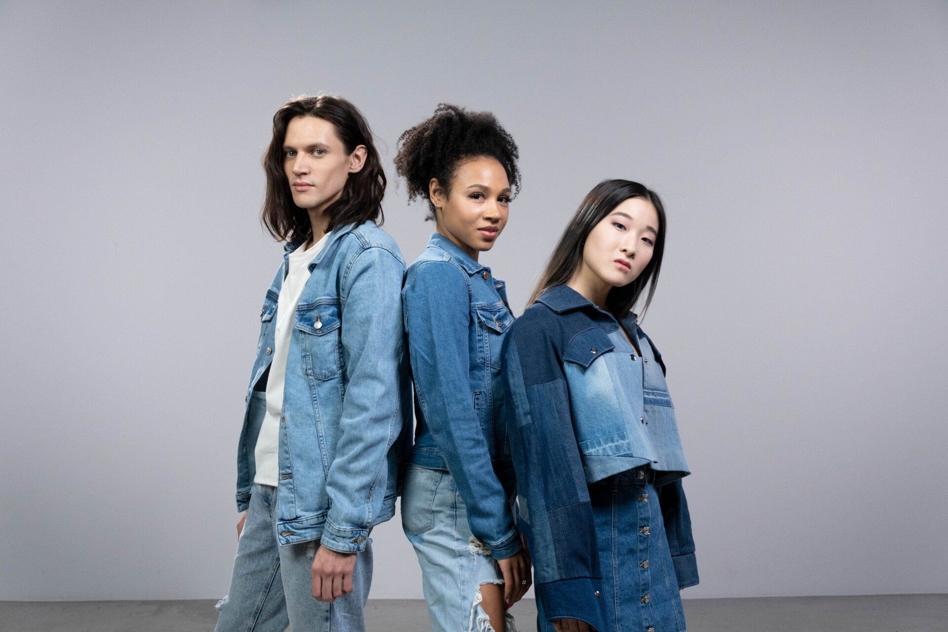 photo of models wearing denim for denim day