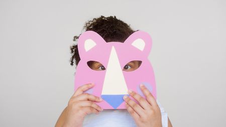 child with mask