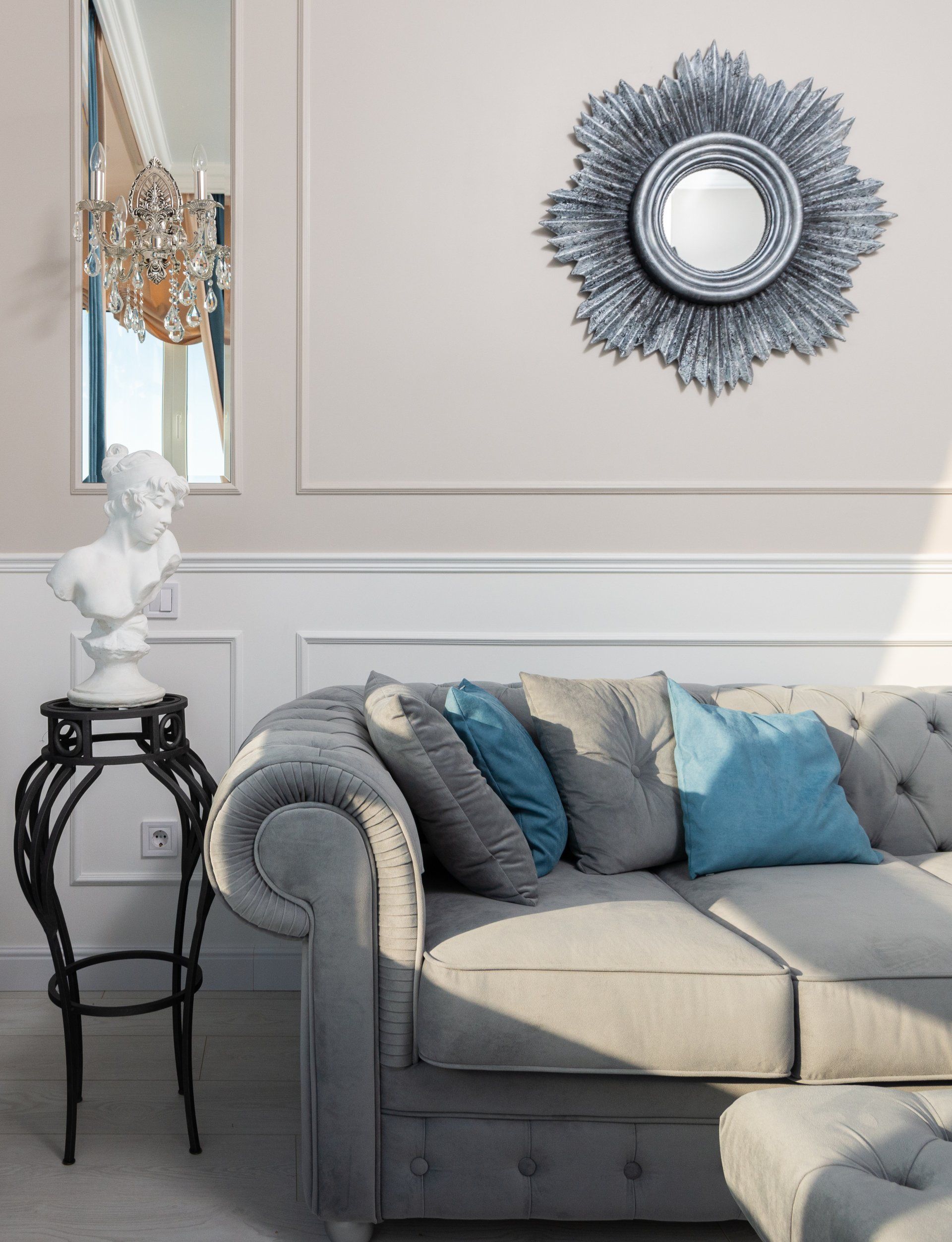 Close-up of custom-upholstered sofa highlighting craftsmanship from Pugerudes upholstery services in Kent, WA