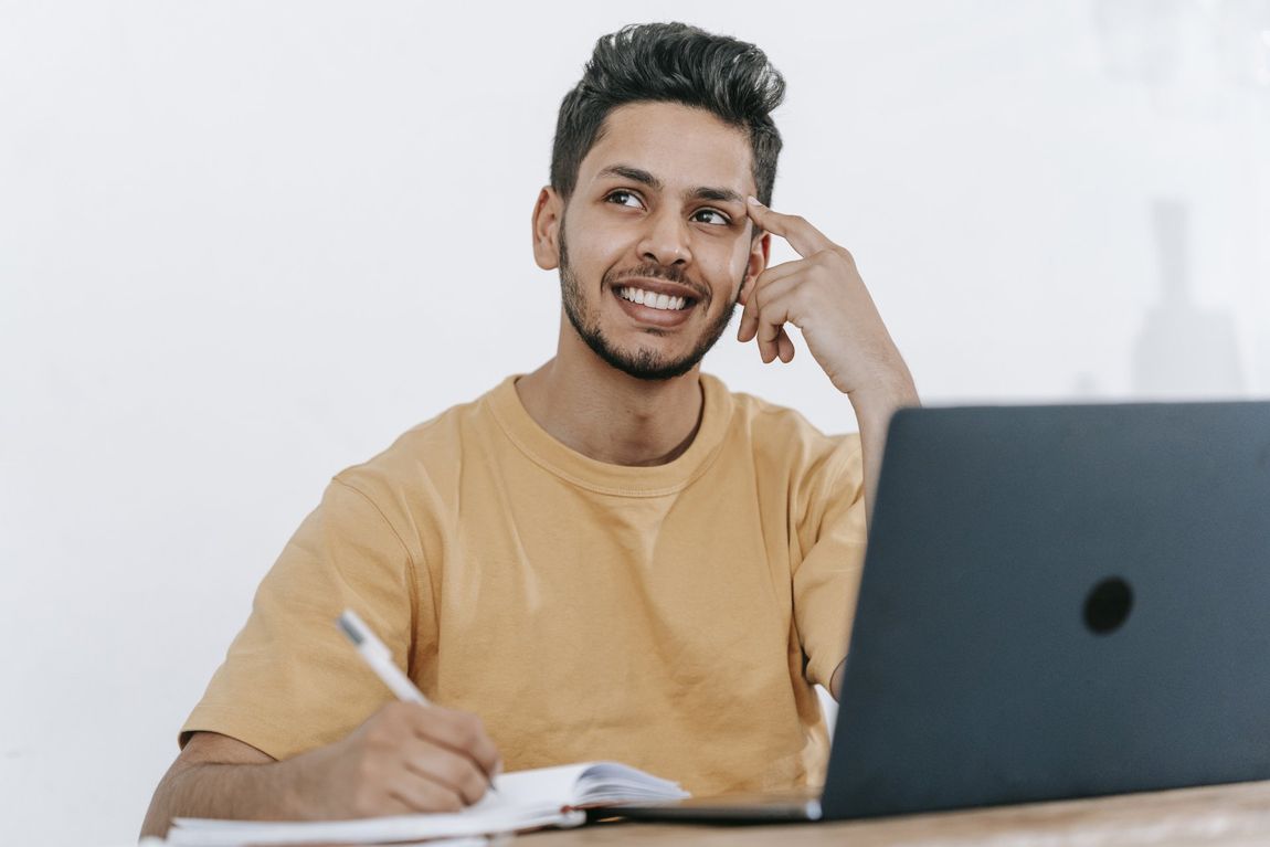 Person thinking about his future finances