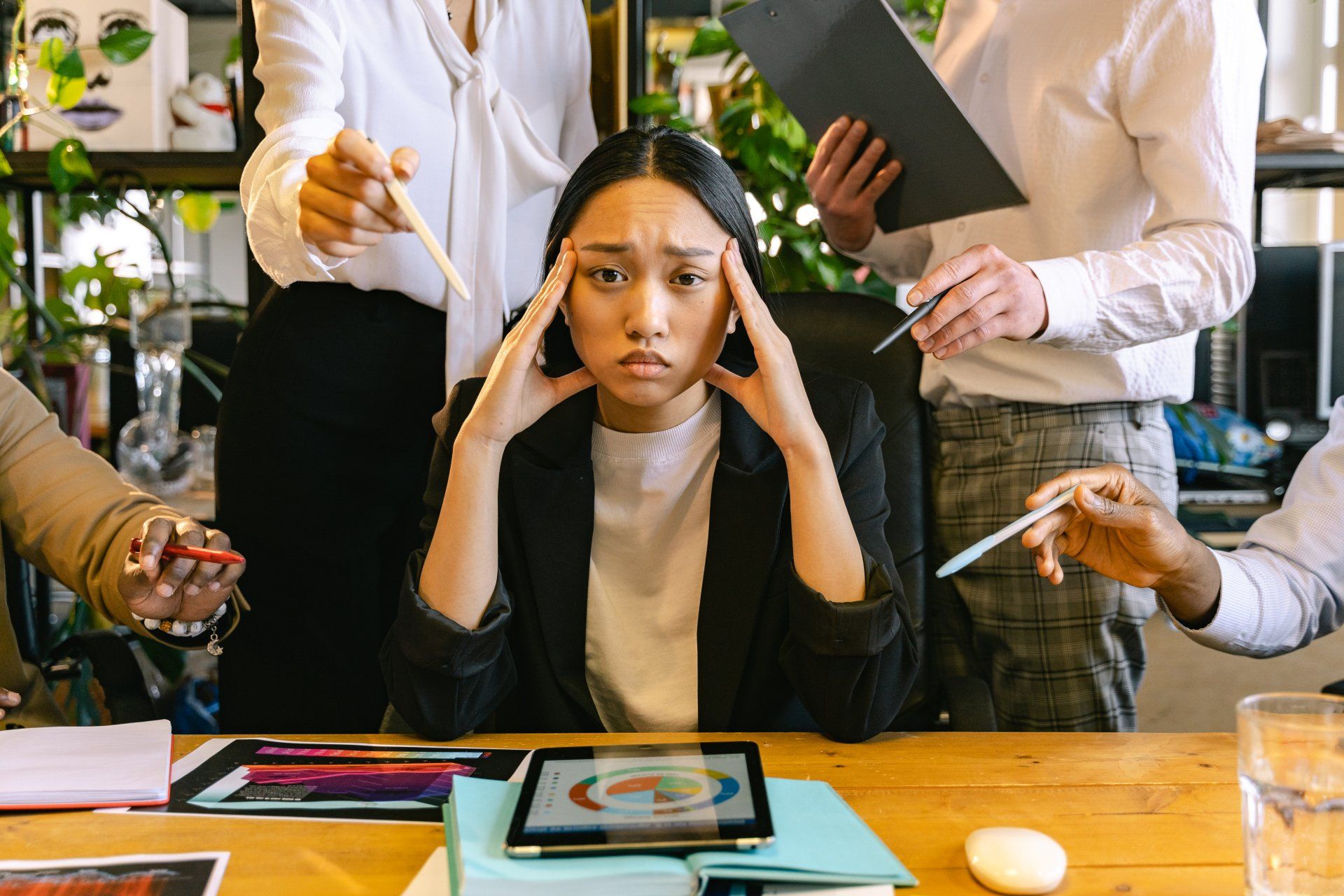 Woman that is overwhelmed