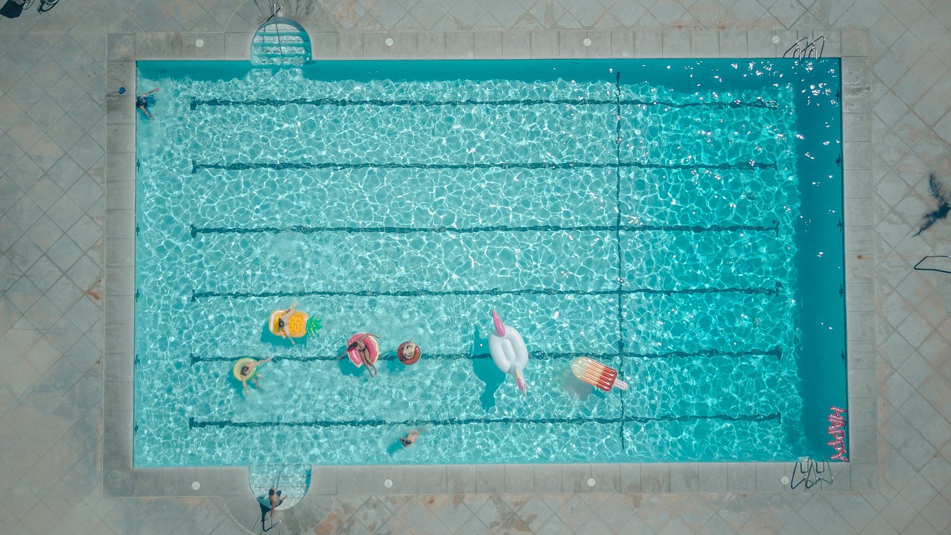 Woman in pool