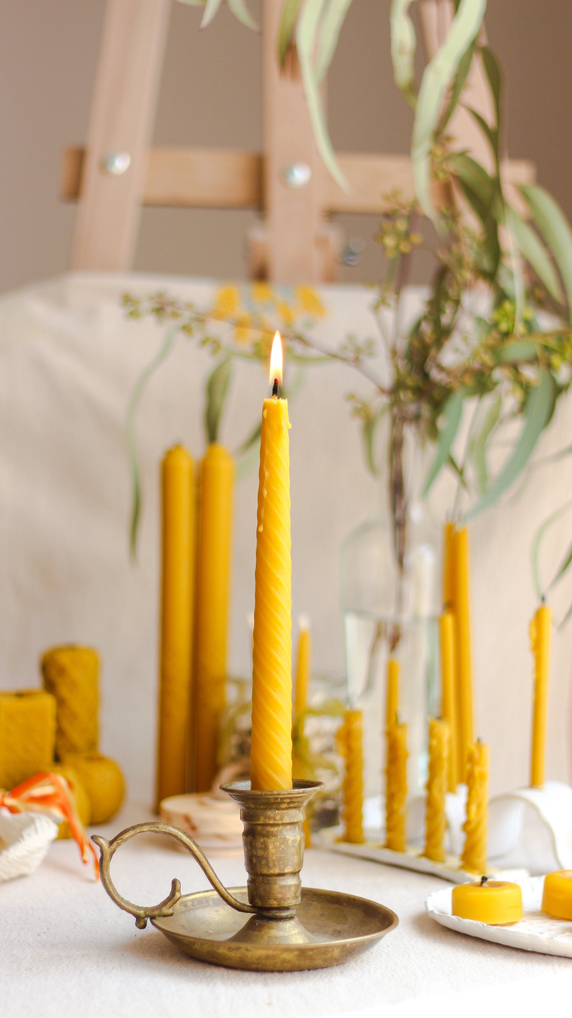 candles in soft lighting