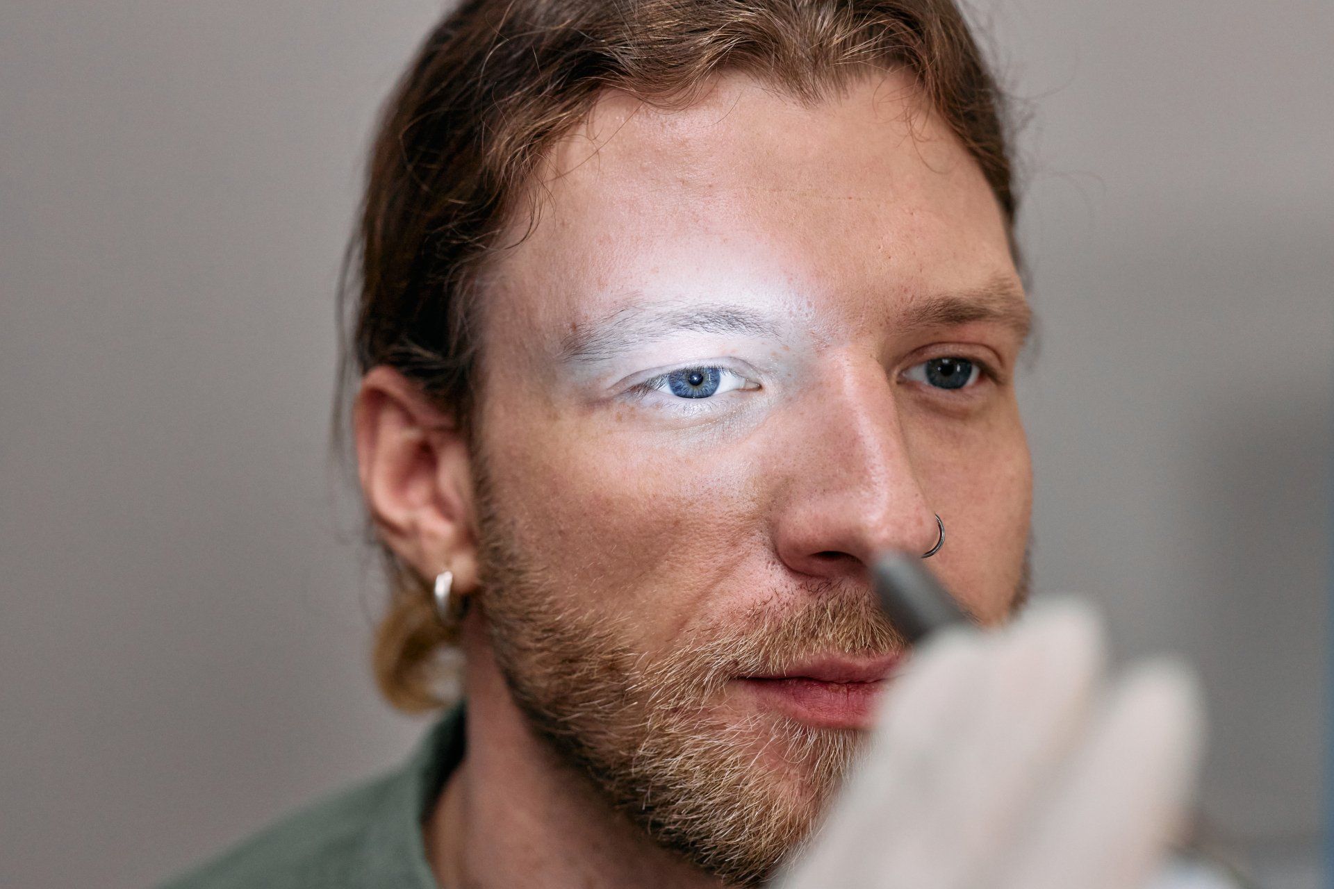 Man getting eye test 