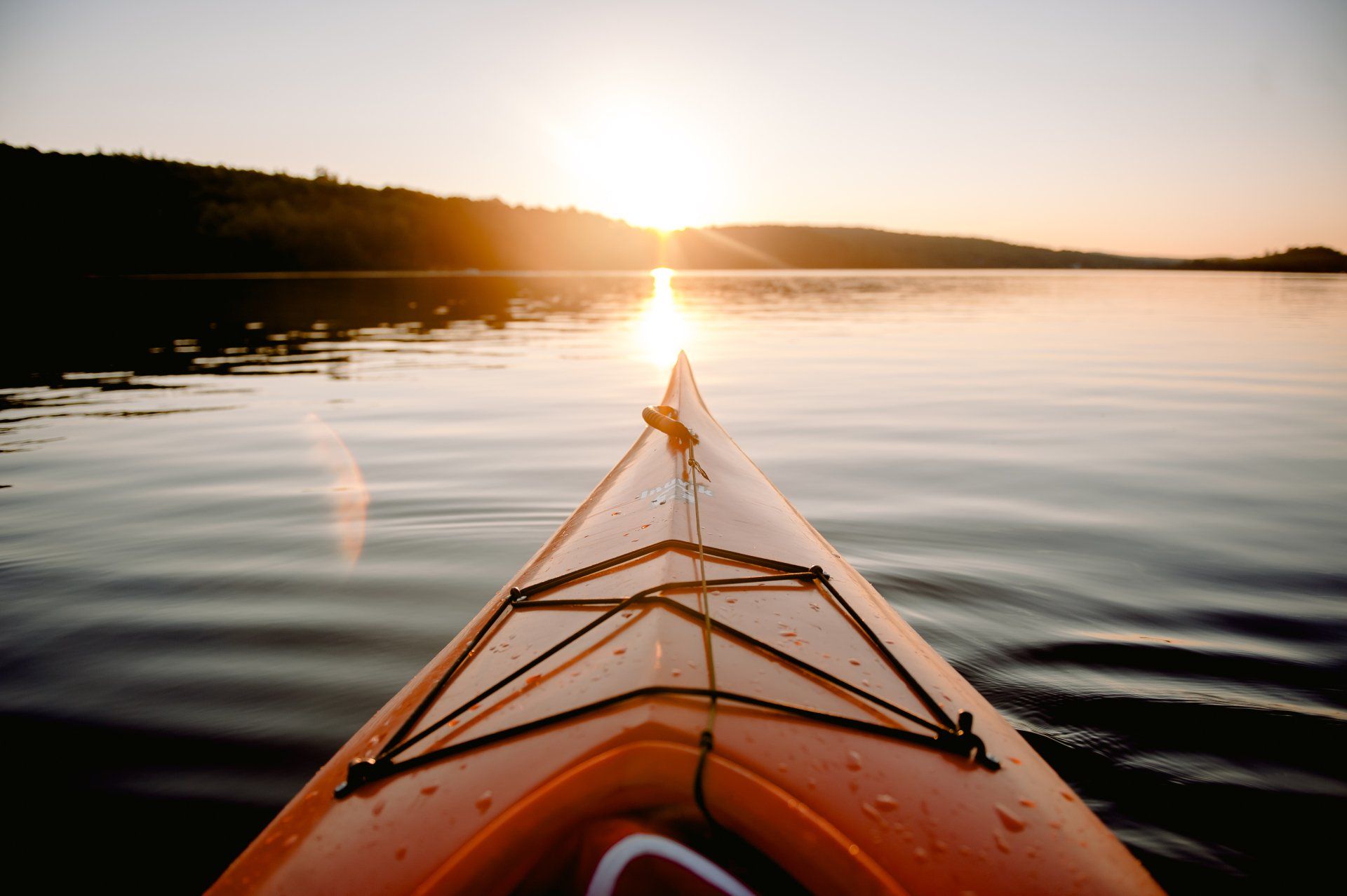 Why not - calm water at sunset, facing a glowing horizon all from Teal Bay