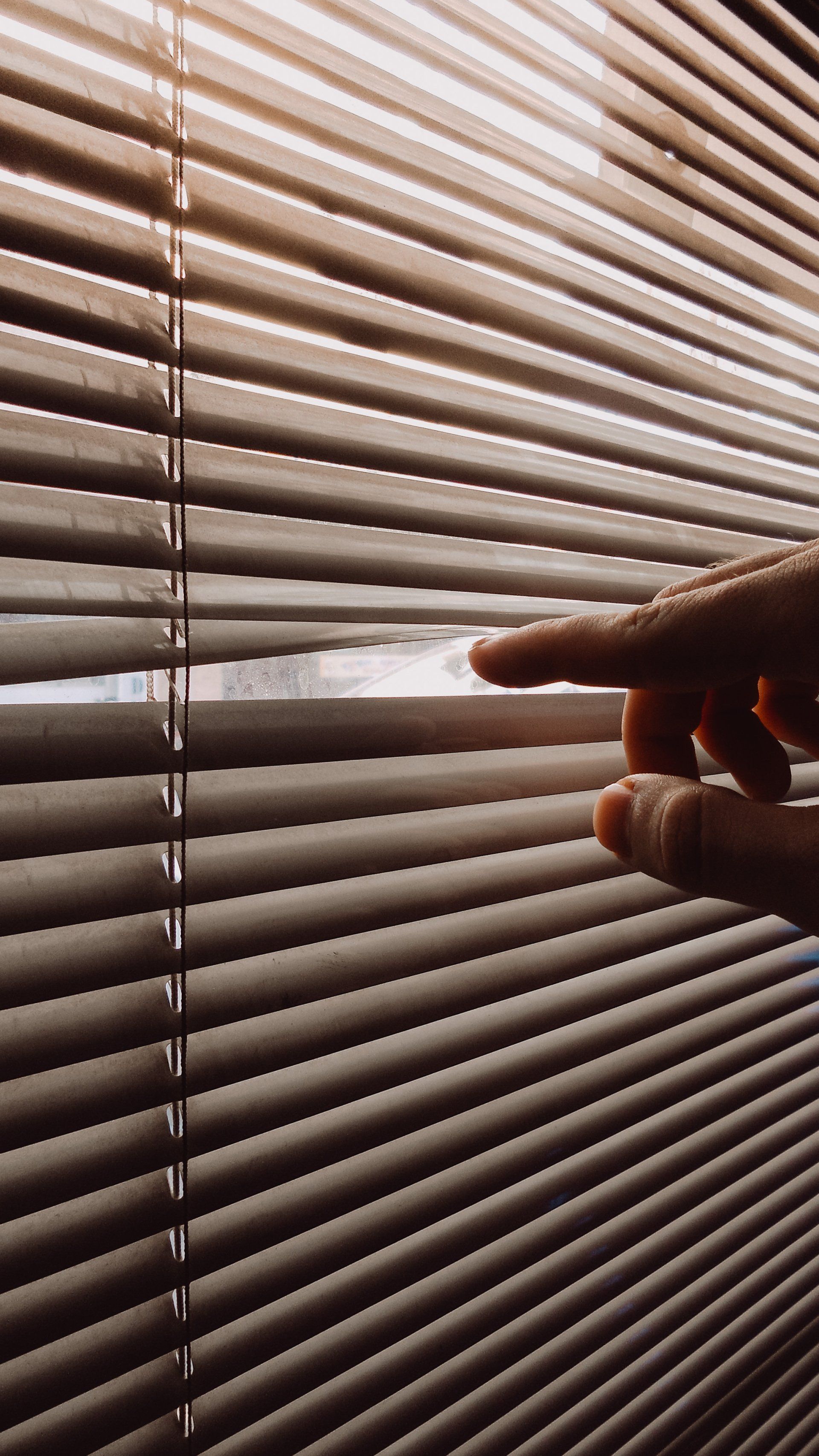 Peeking on the blinds