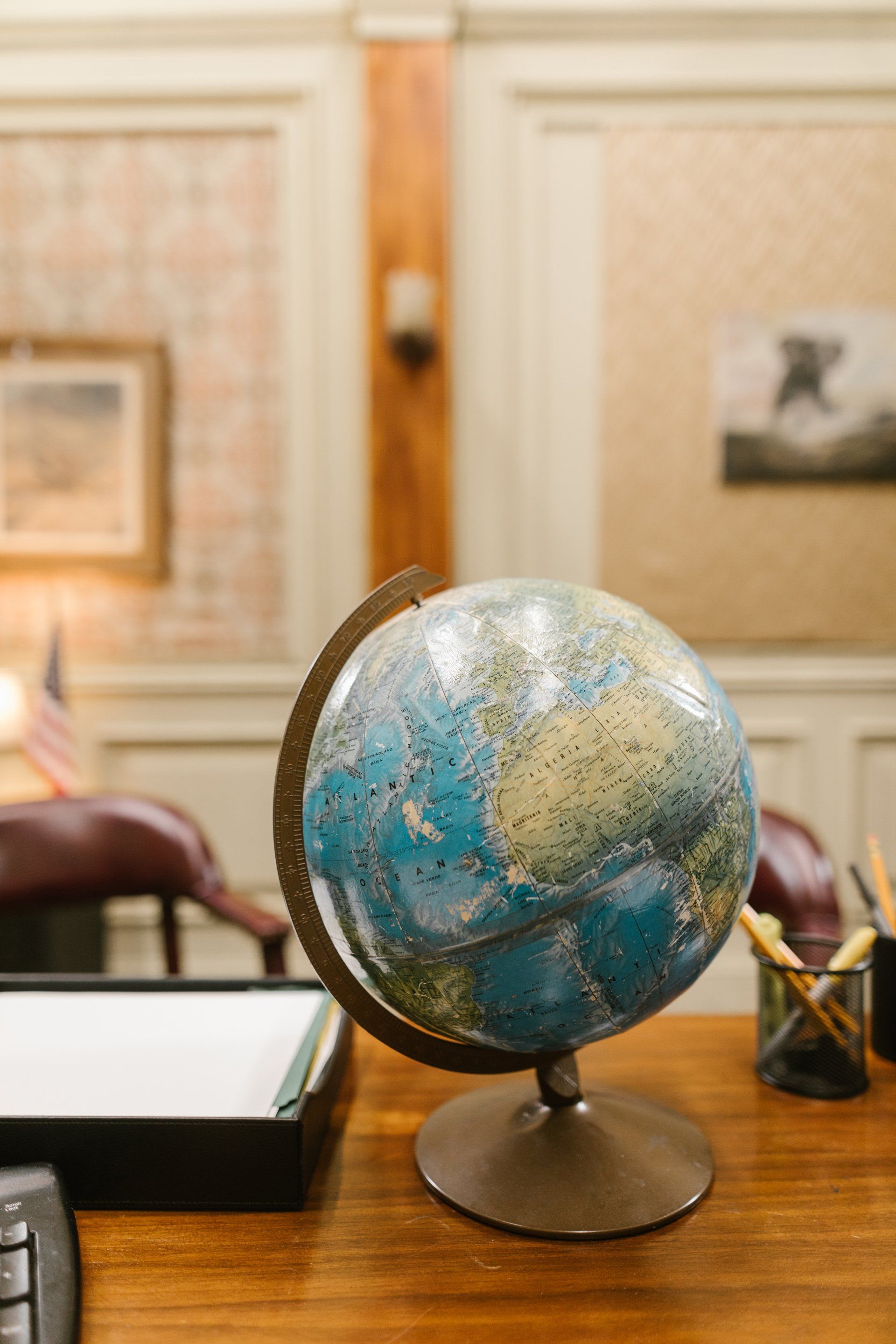 globe on desk