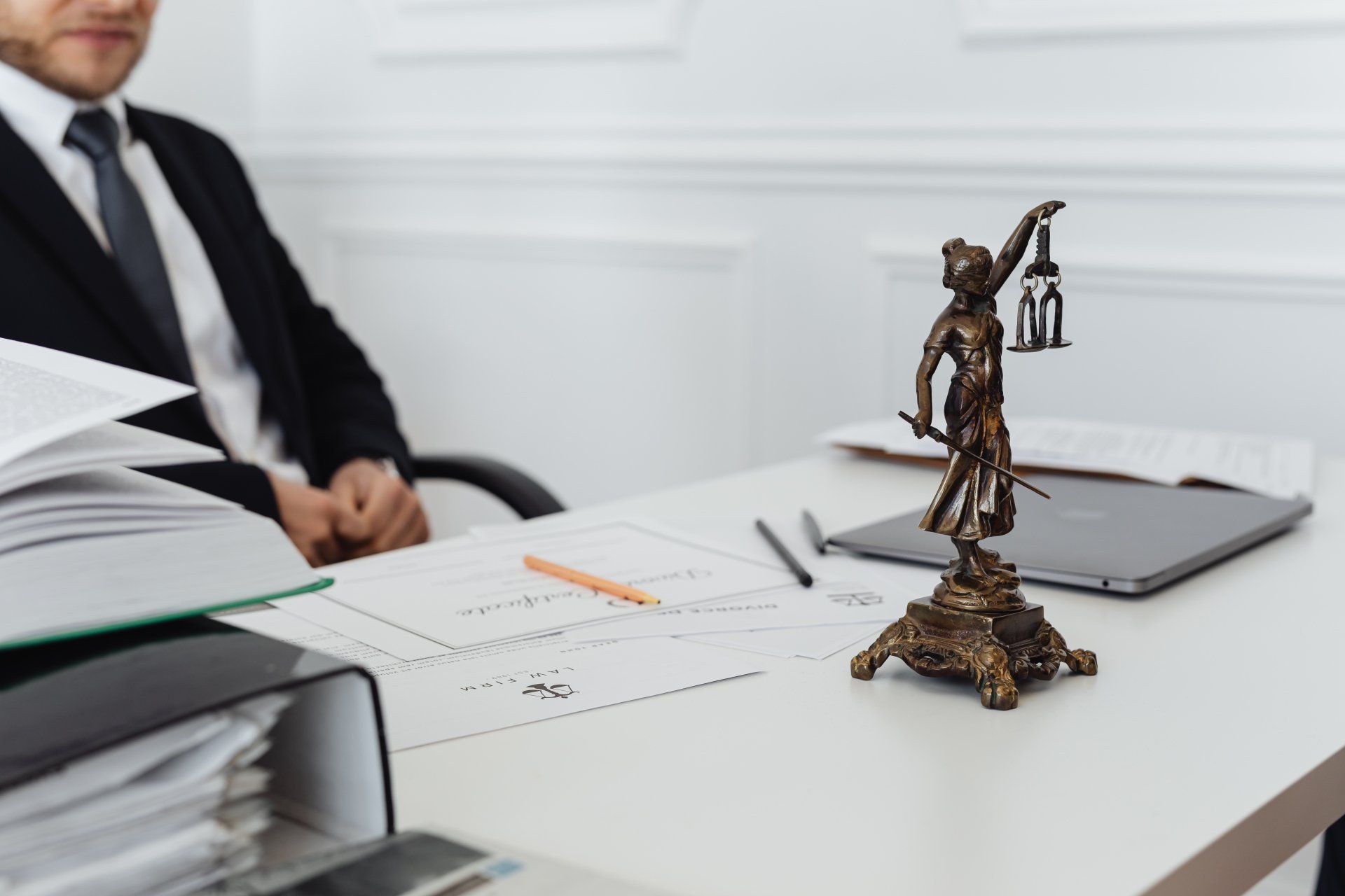 law firm website design costs with justice feel on desk