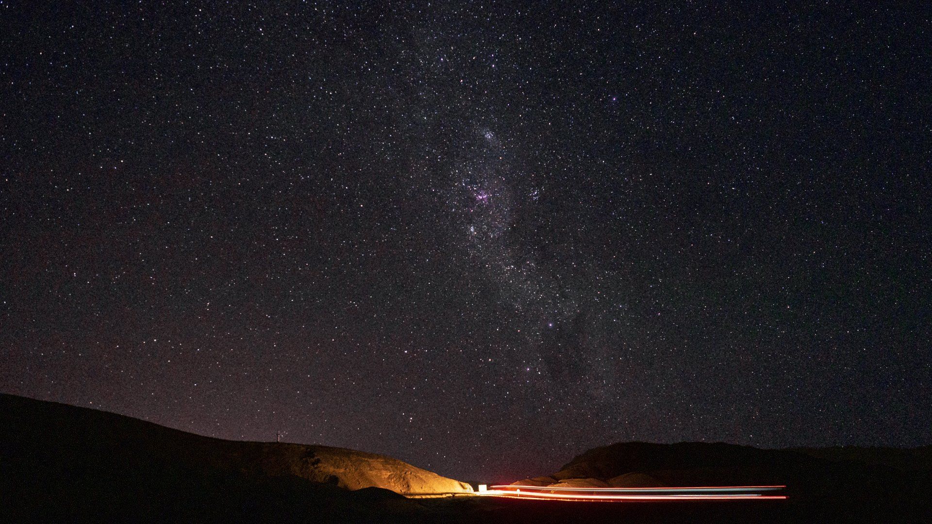 A starry night sky