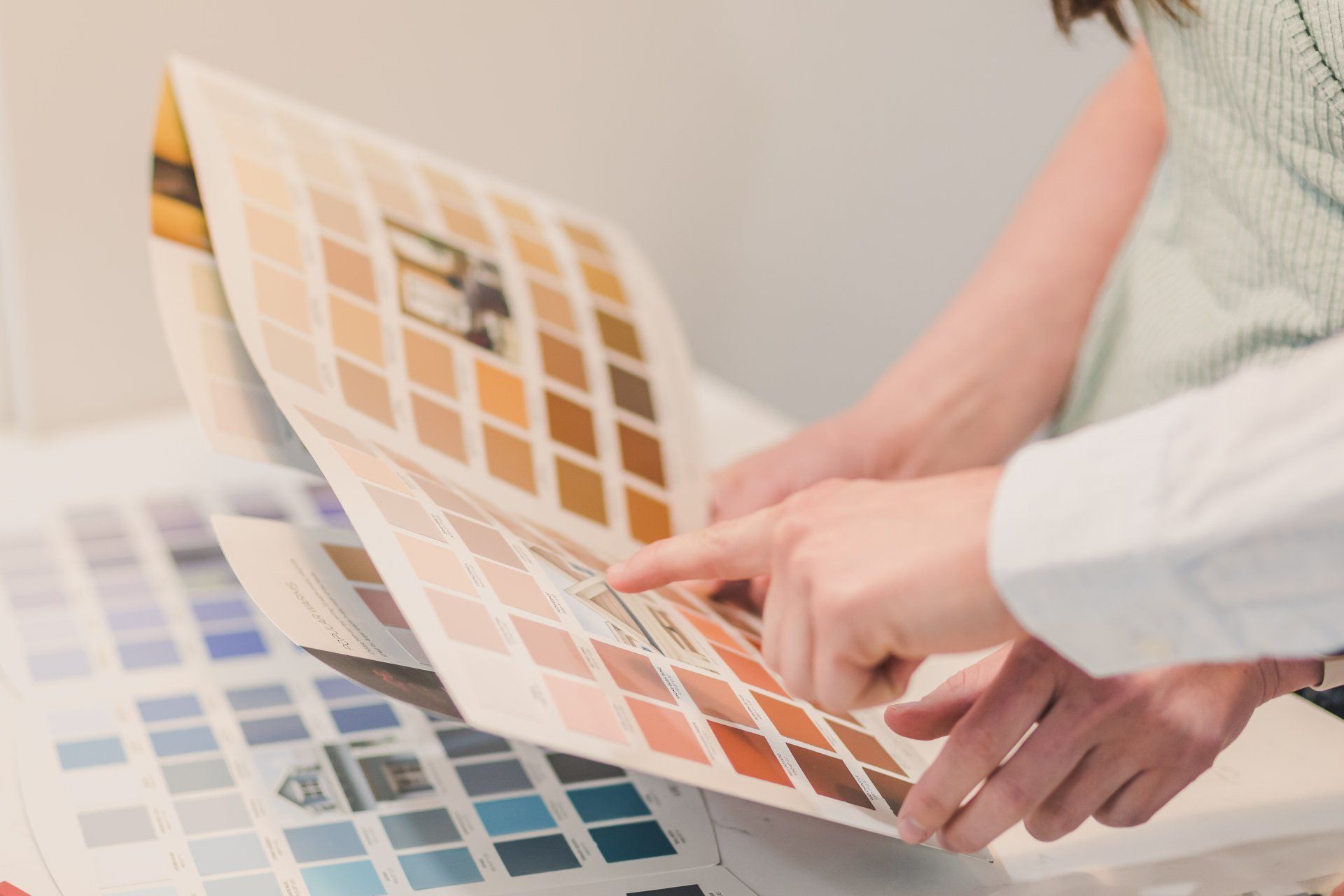 Color palette selection with interior design professional