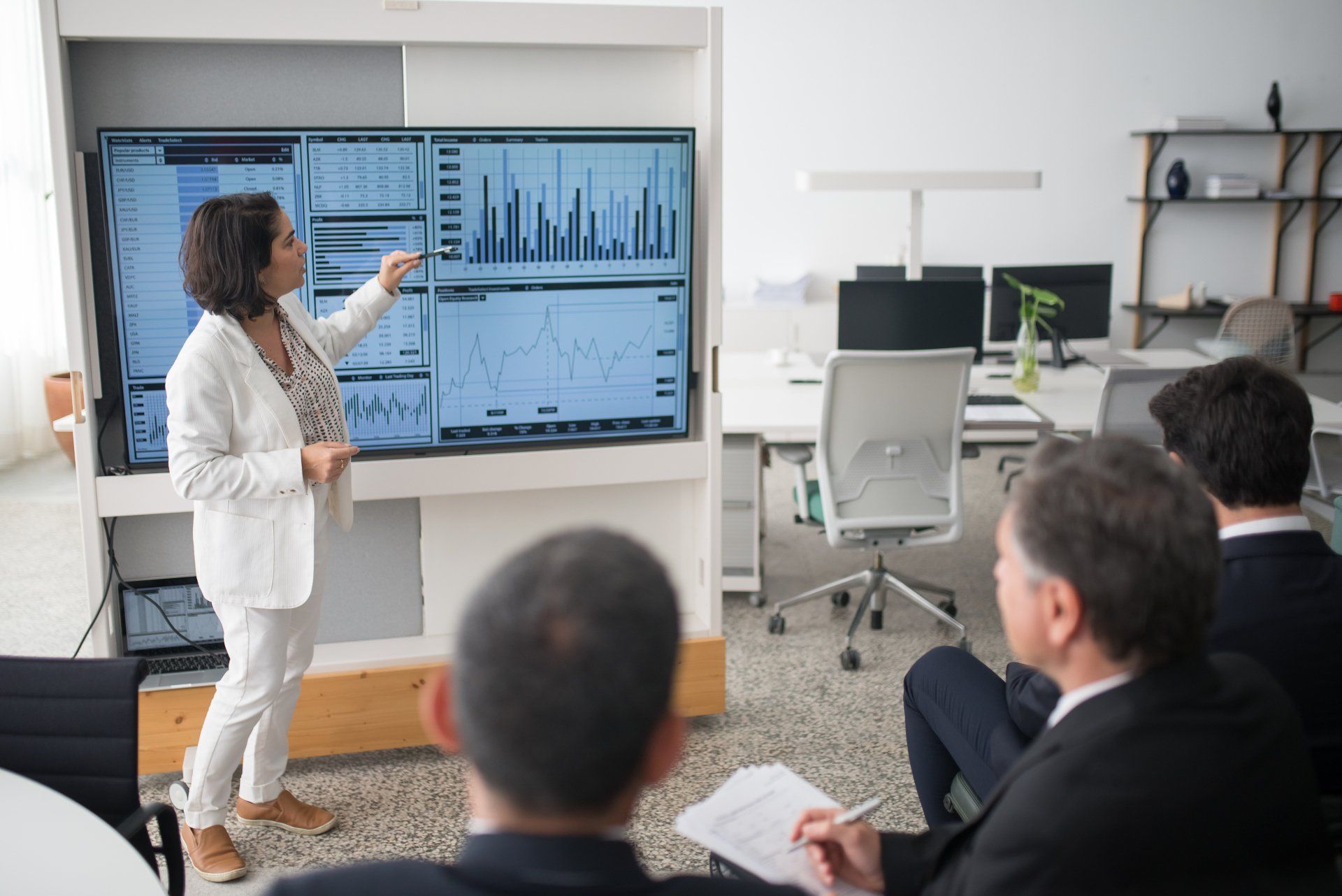 Workplace training and team discussion