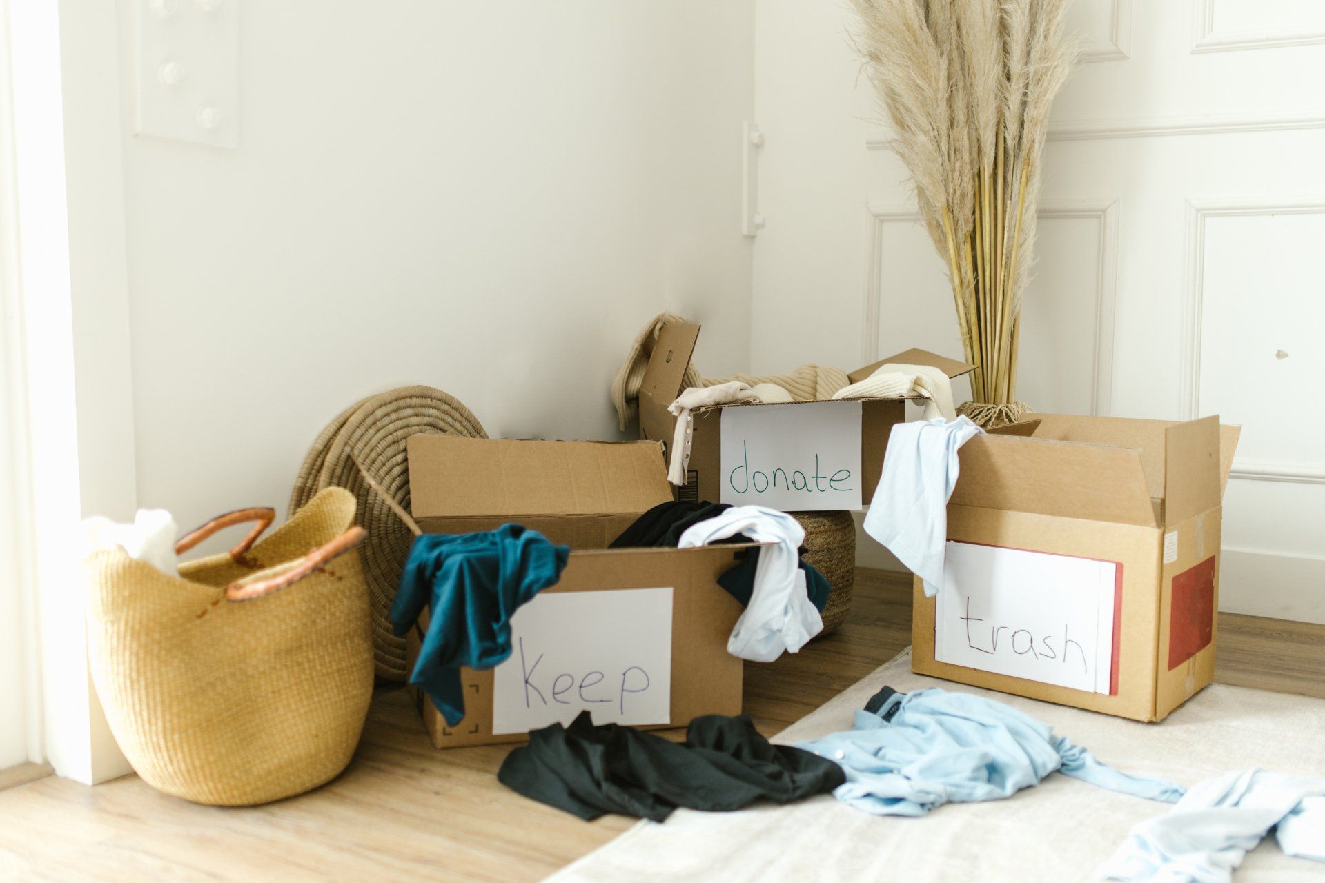 Keep Trash Discard Donate