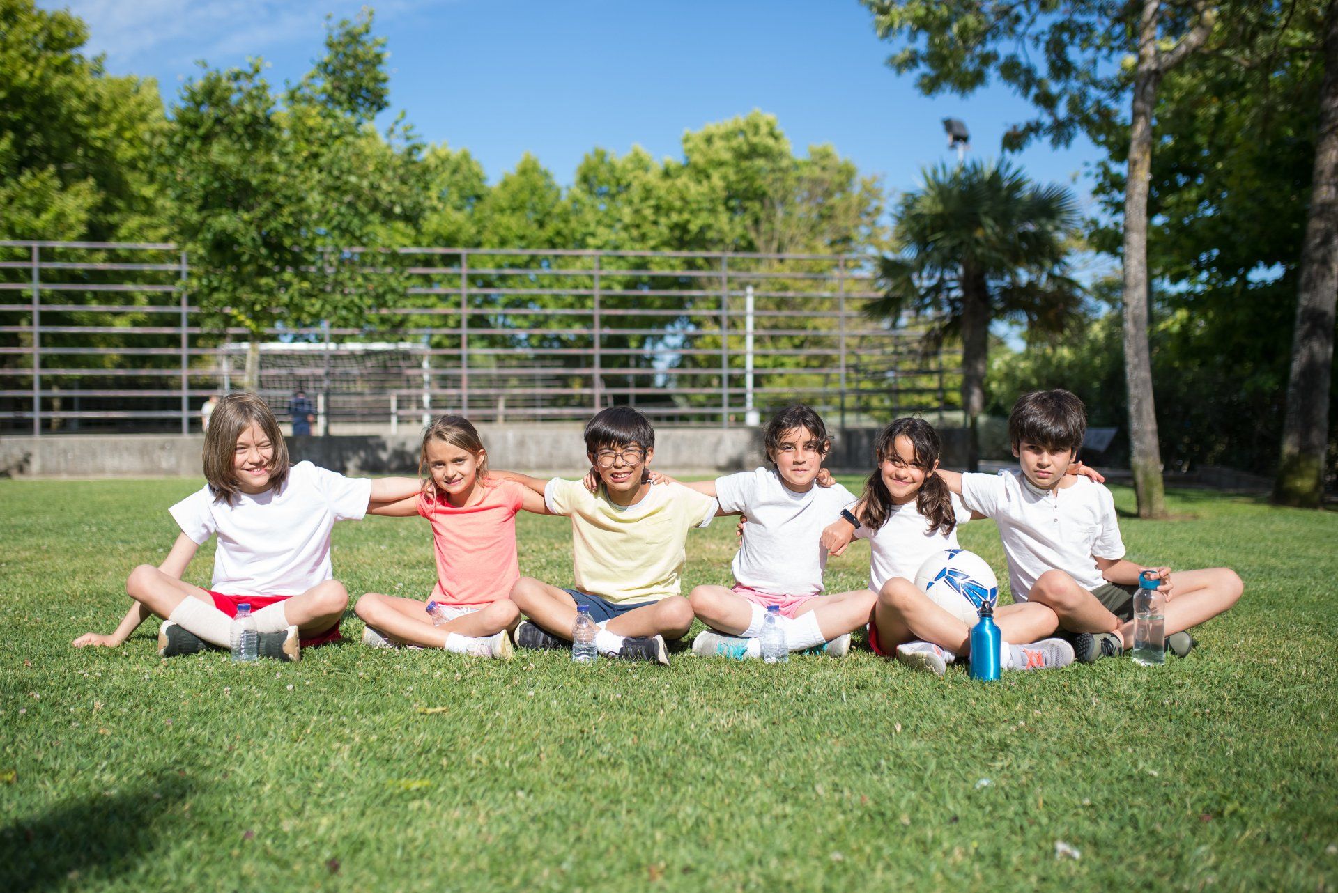 six children sitting