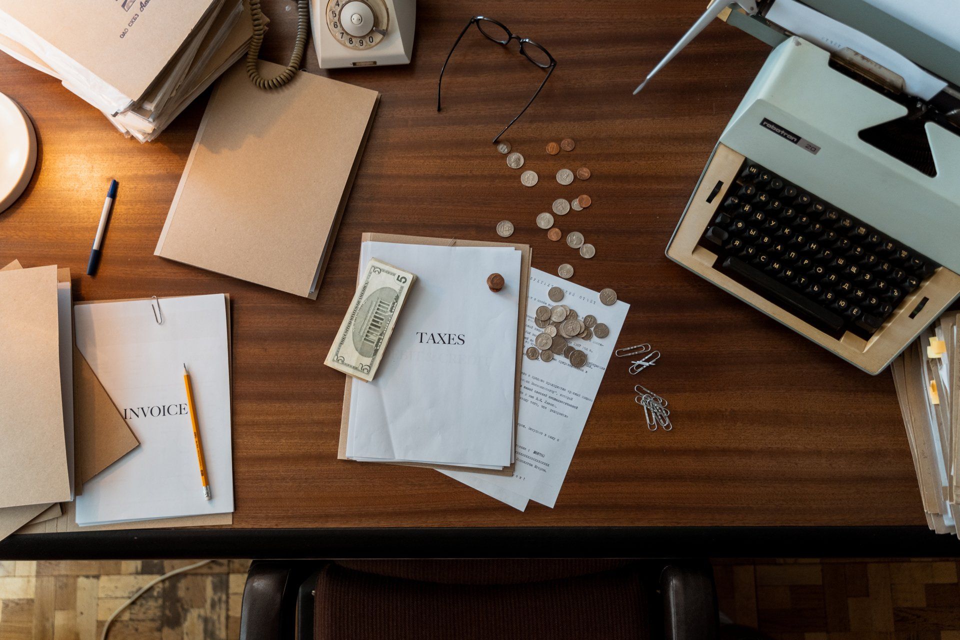money on paperwork