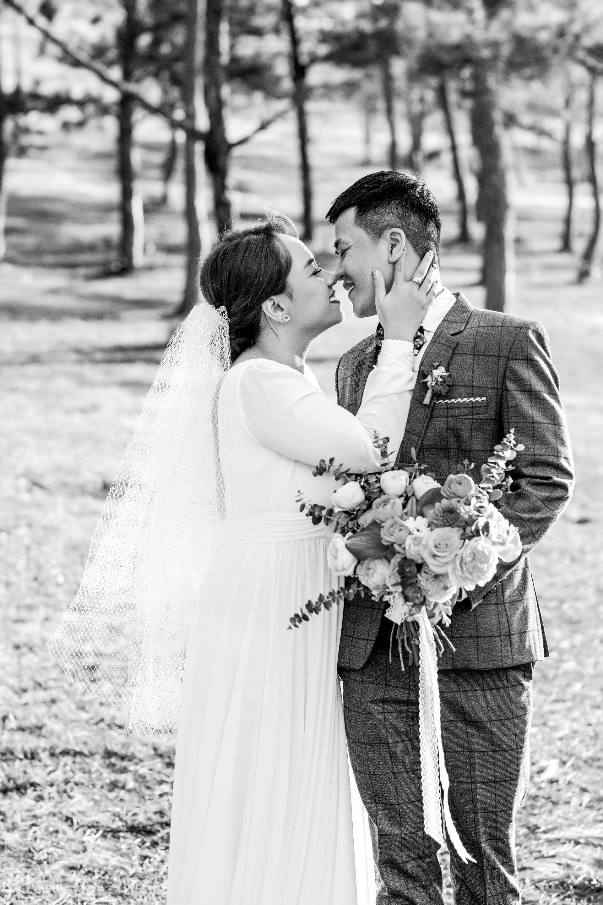 wedding couple / Black and White