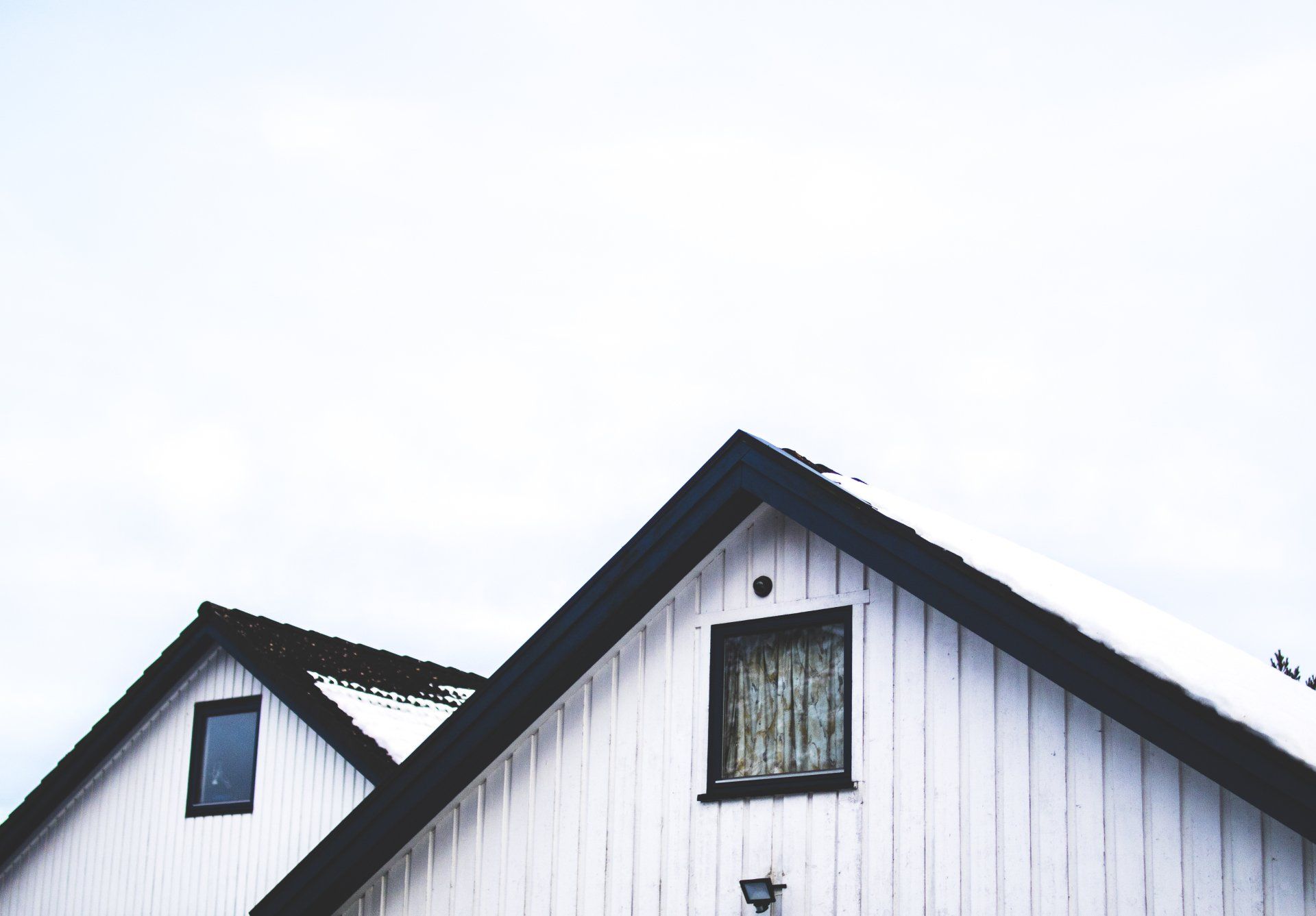 Building Modern House Construction with metal roof,