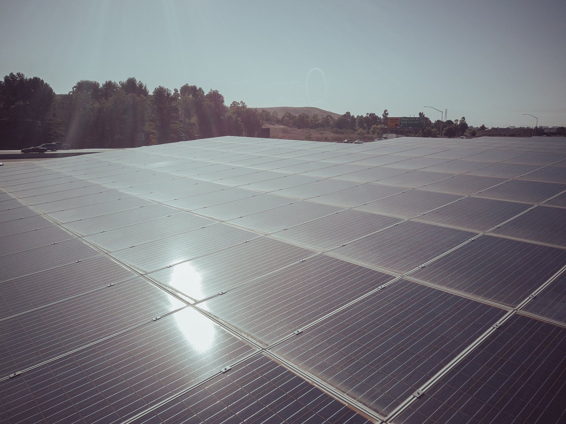 A photo of solar panels in Mt Barker being installed on a commercial property..