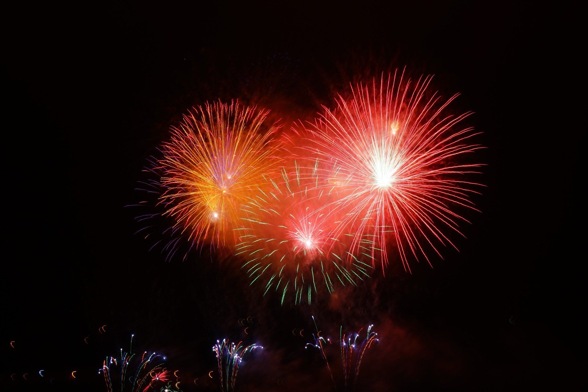 Fuochi d'artificio a forma di cuore