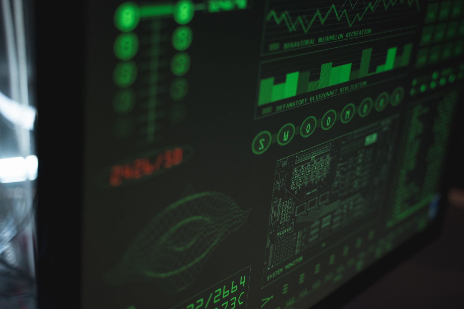 A close up of a computer screen with a lot of green numbers on it.