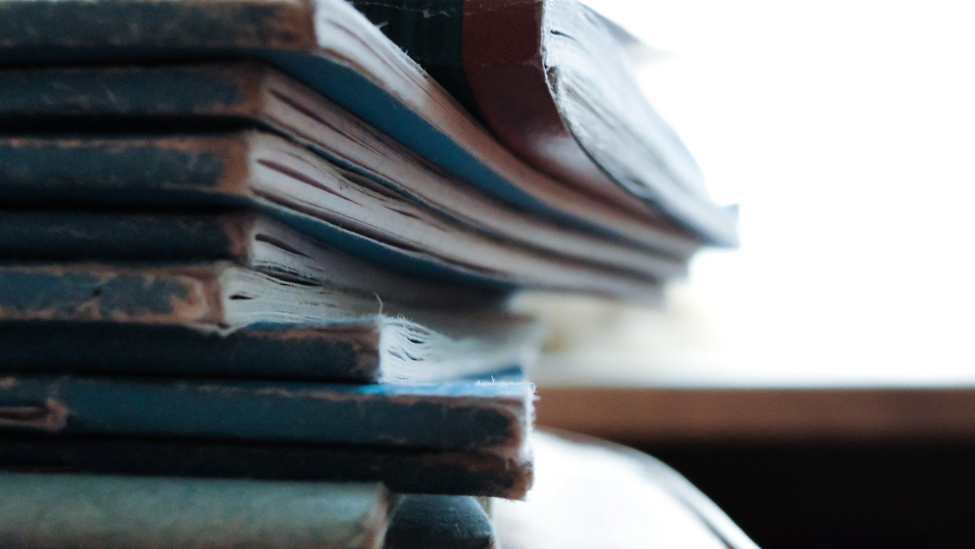 stack of old books