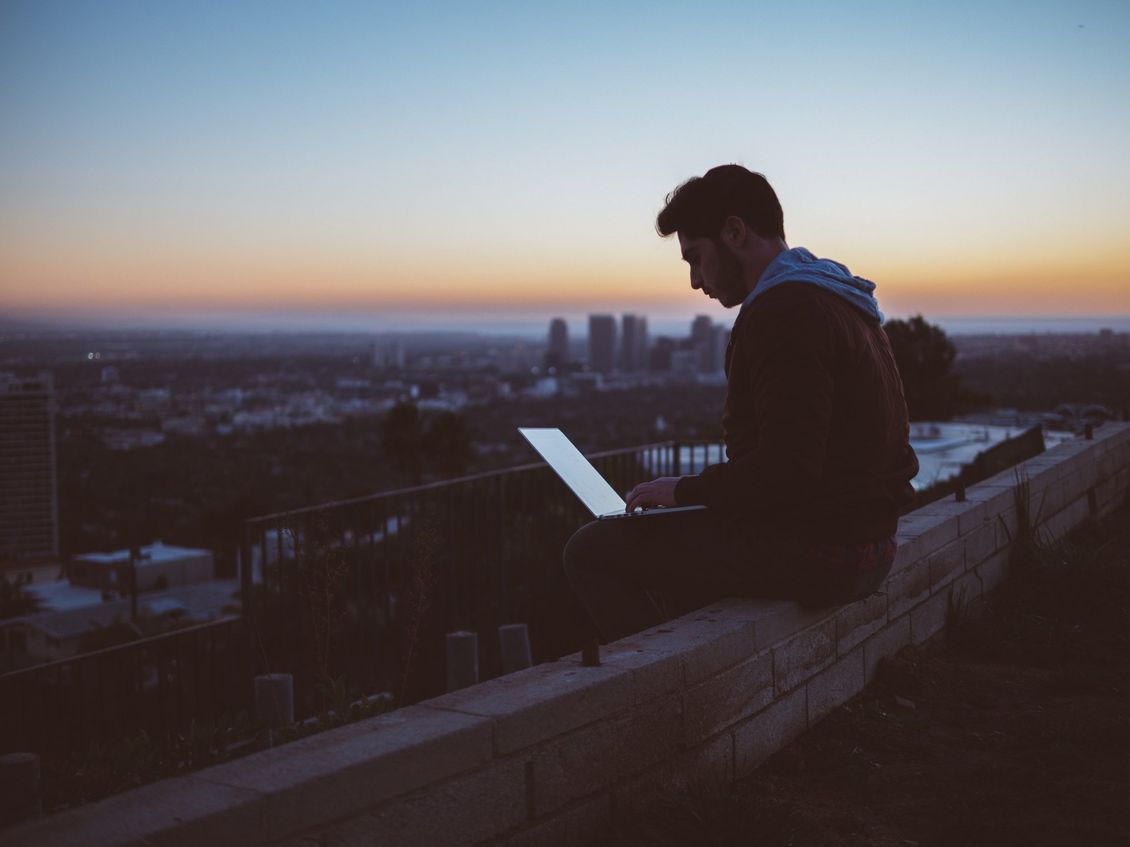 Image of working on project