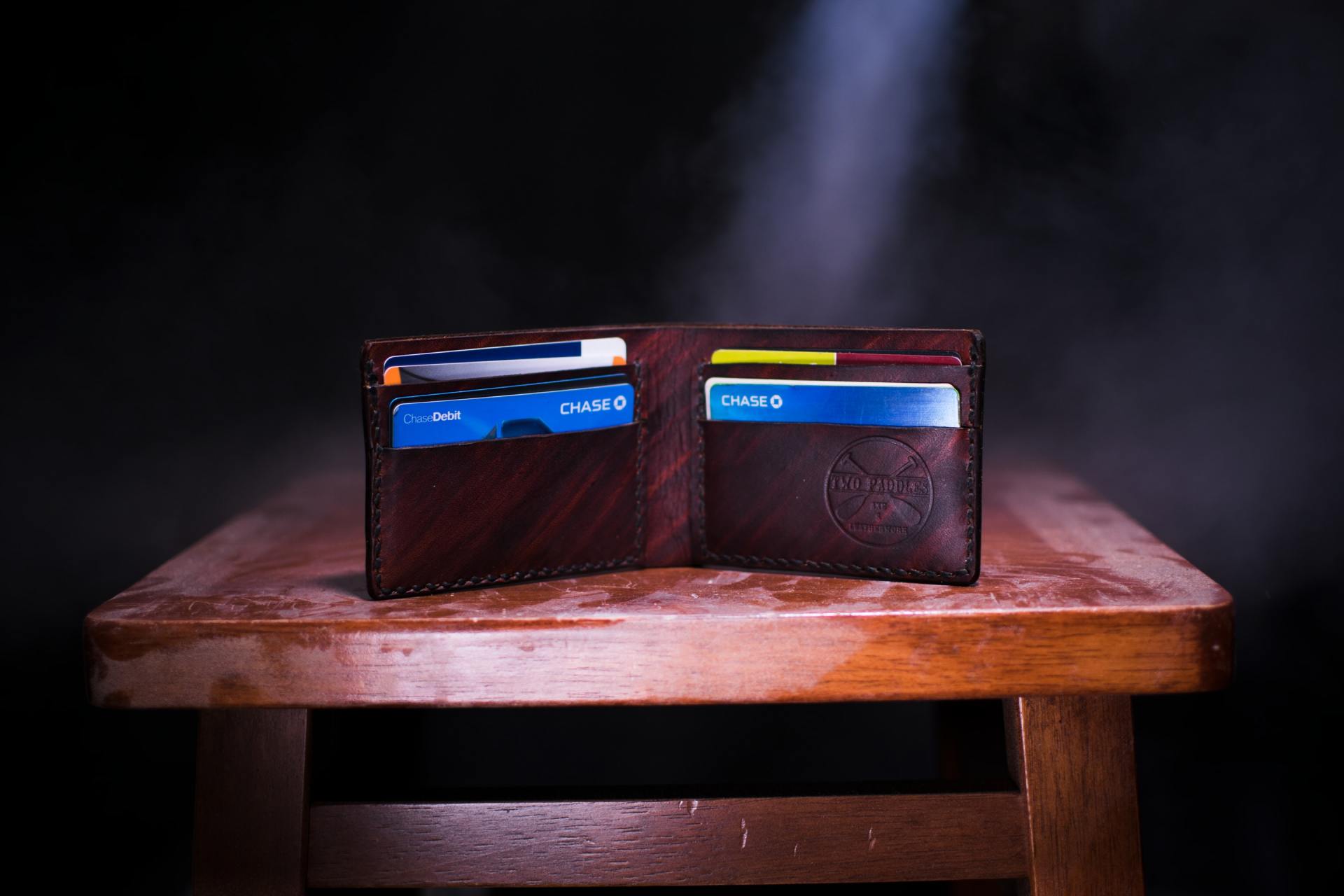 Wallet on table