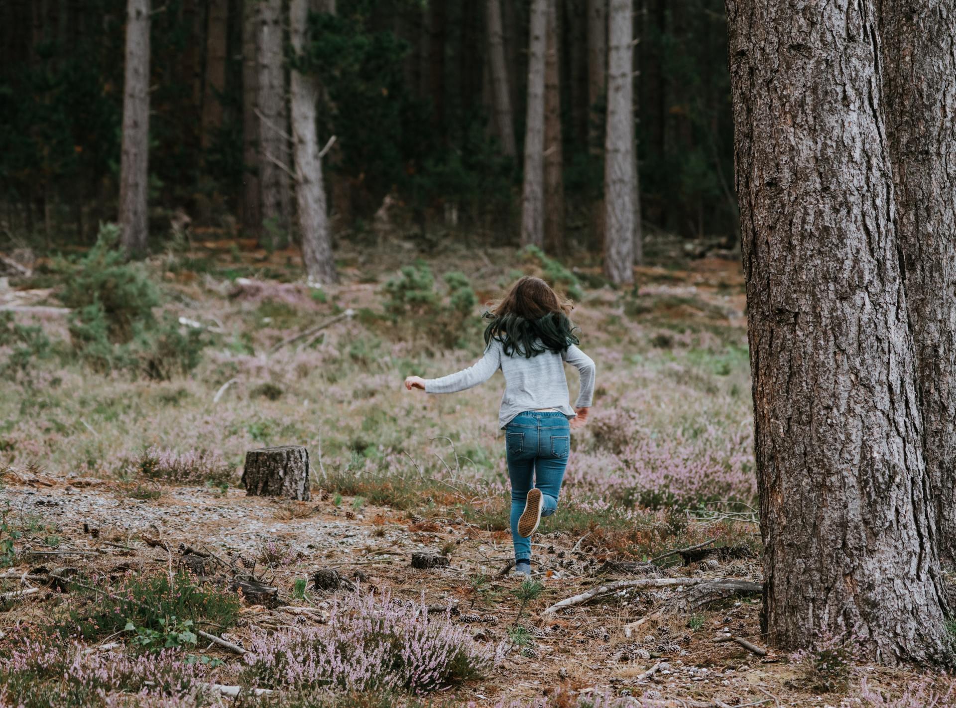 spelen in het bos