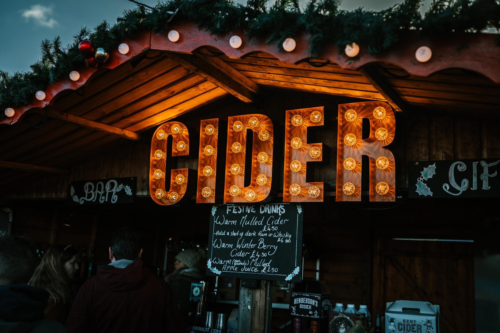 Picture depicting the availability of cider