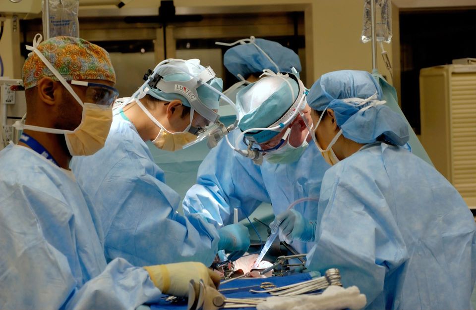 Surgeons working