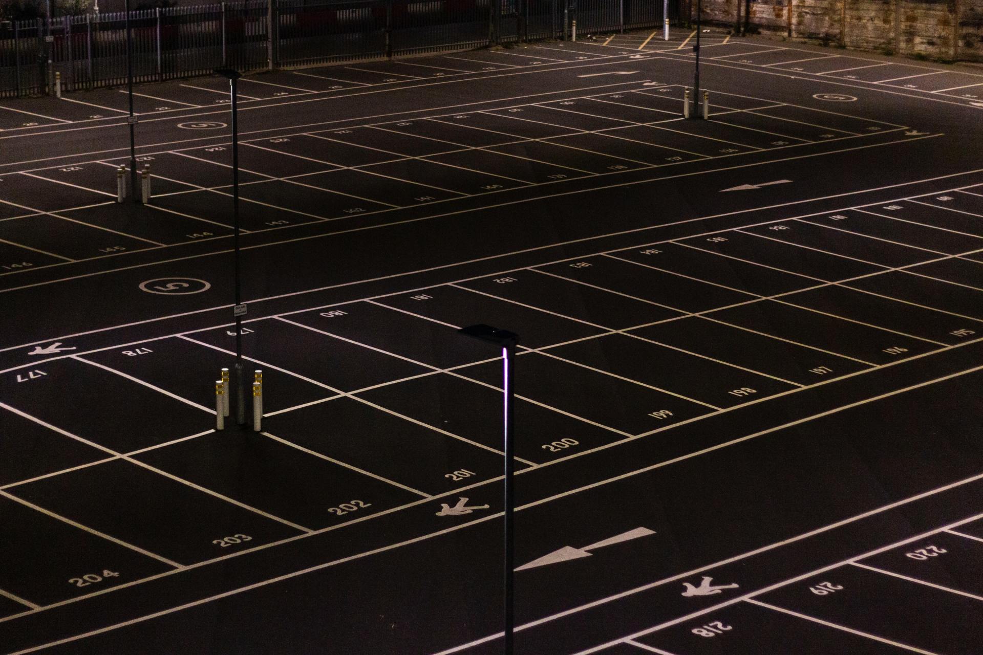 Asphalt parking lot