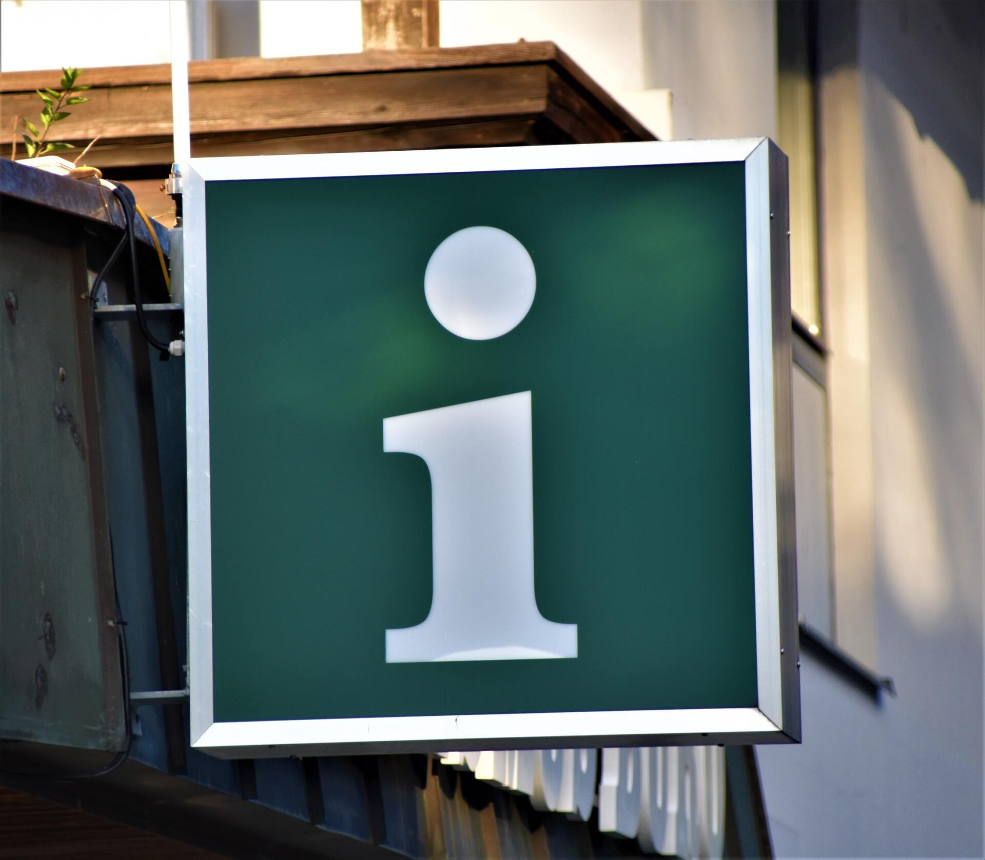 a tourist information sign 