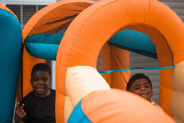 kids in jumping castle