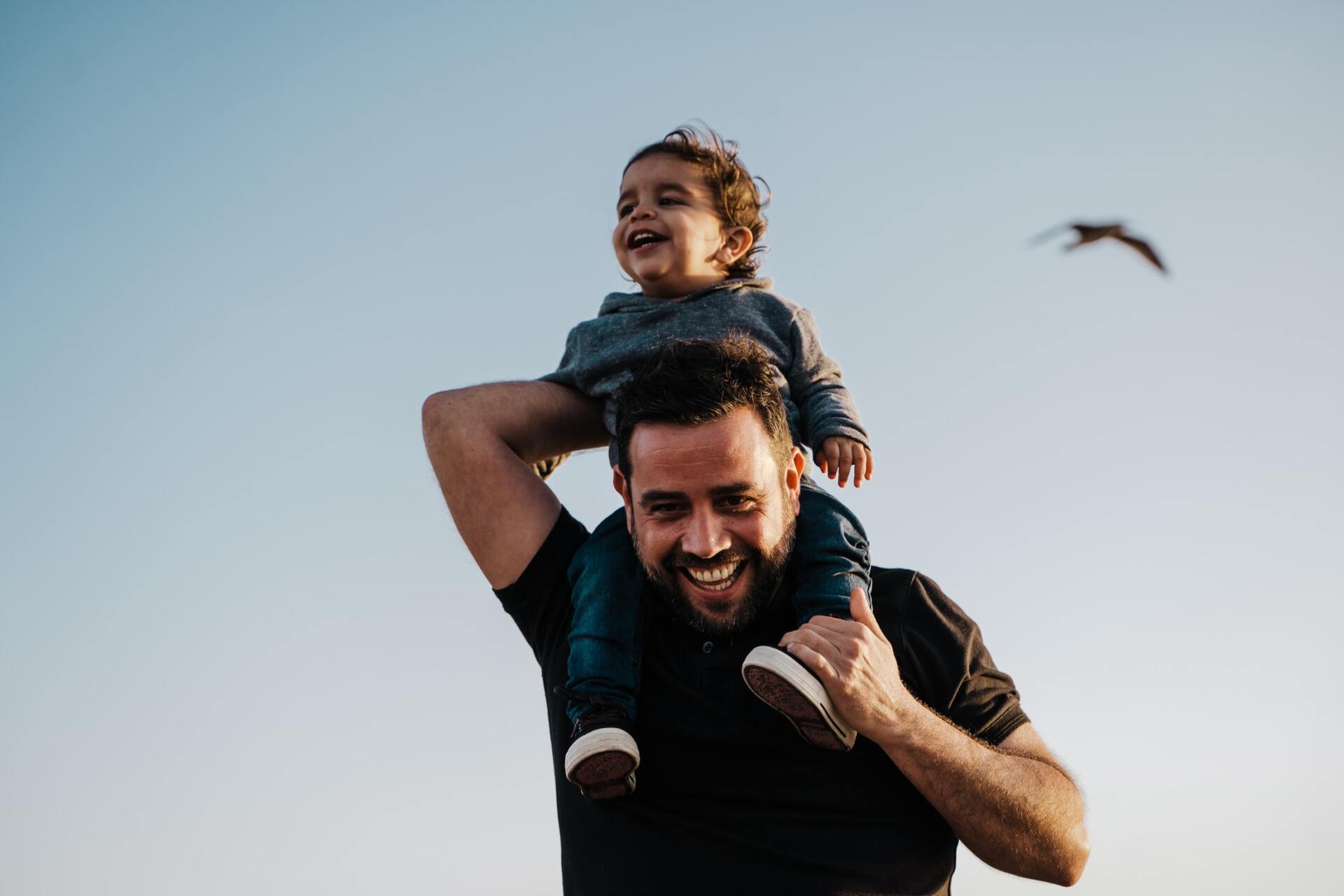 Father and son image