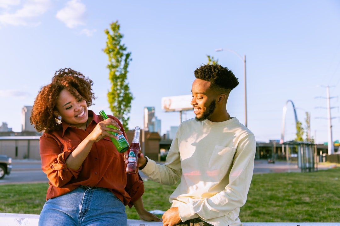 friends out in park having fun